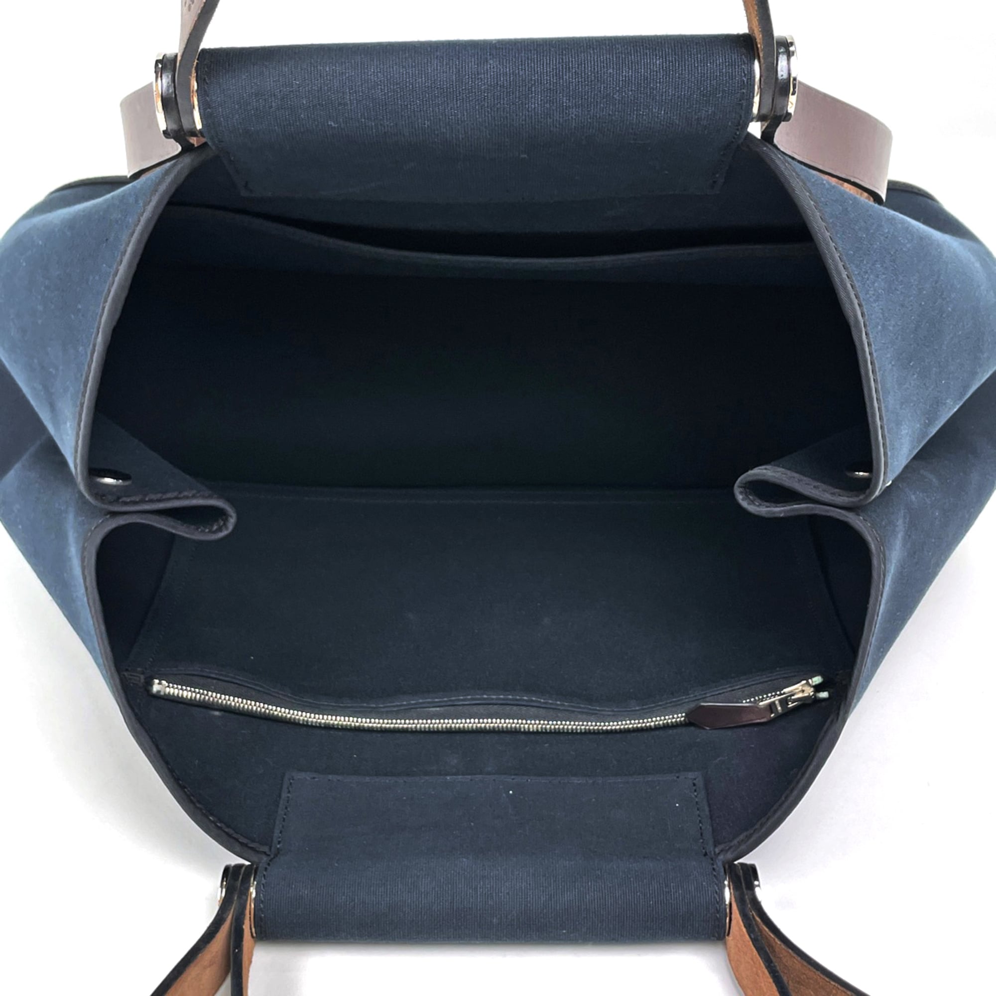 Hermes Black Toile Officier Shoulder Bag Tote Bag (Pre-Owned)
