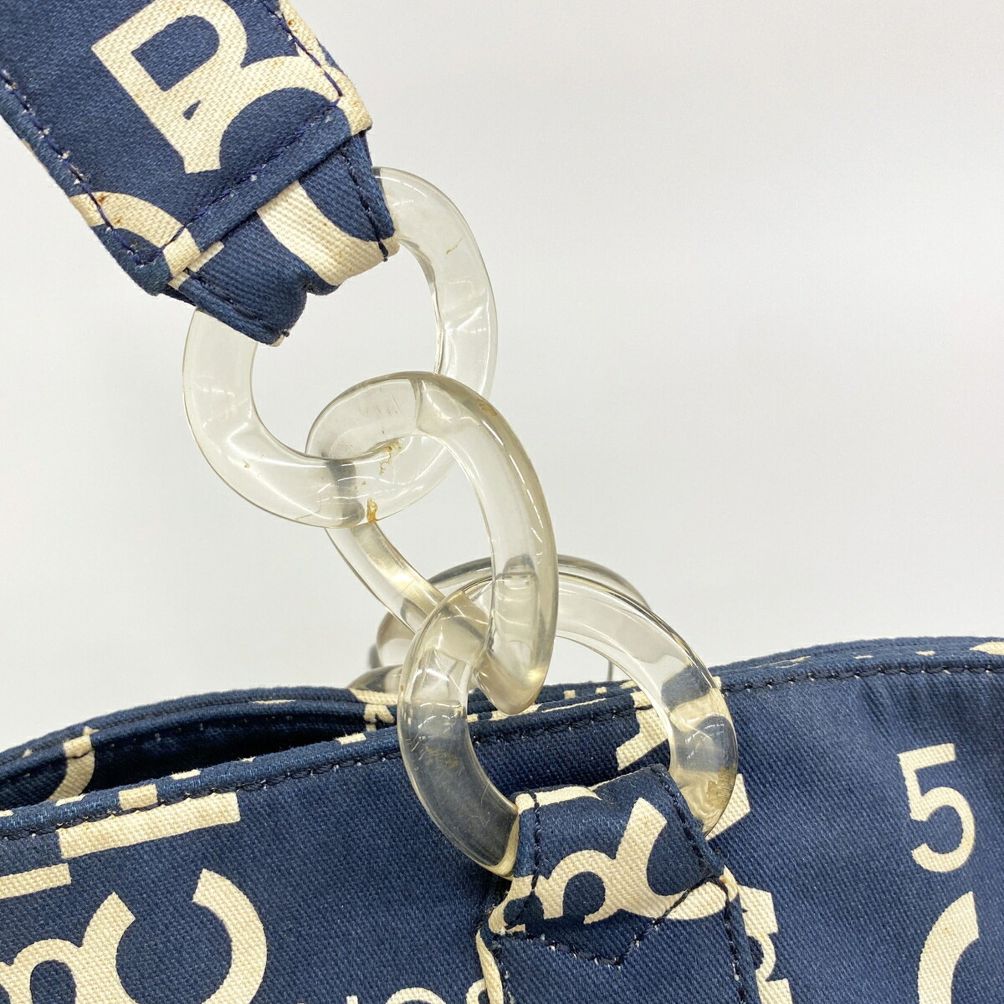 Chanel Navy Canvas Tote Bag (Pre-Owned)