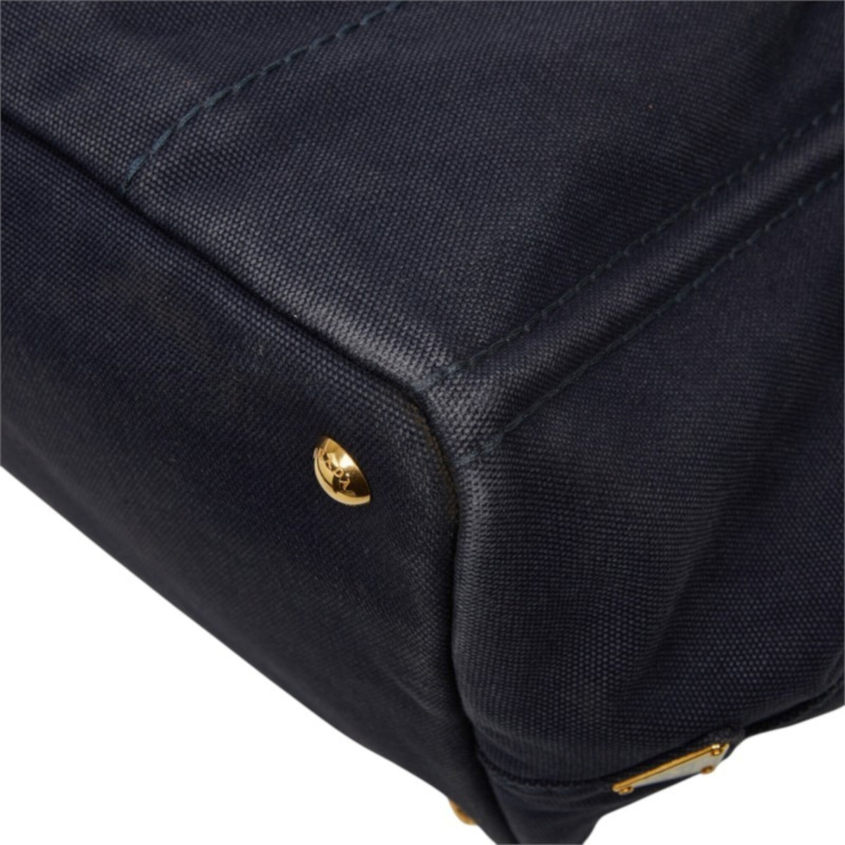 Prada Navy Canvas Handbag Shoulder Bag (Pre-Owned)