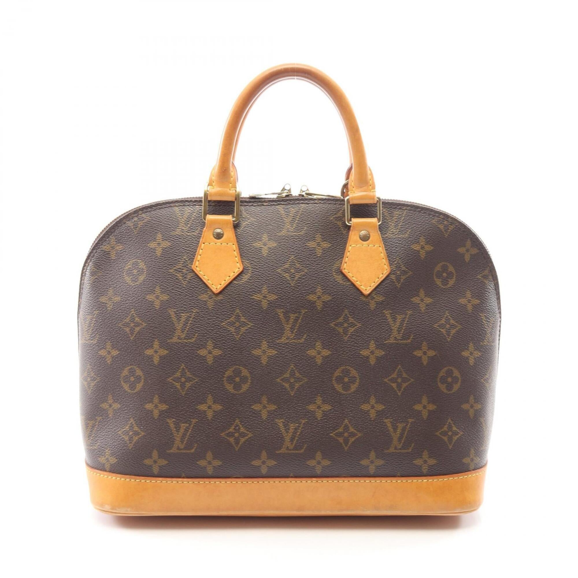 Louis Vuitton Brown Pvc Coated Canvas Leather Handbag (Pre-Owned)