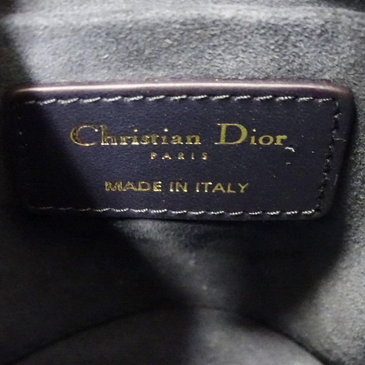 Christian Dior Navy White Leather Handbag Shoulder Bag (Pre-Owned)