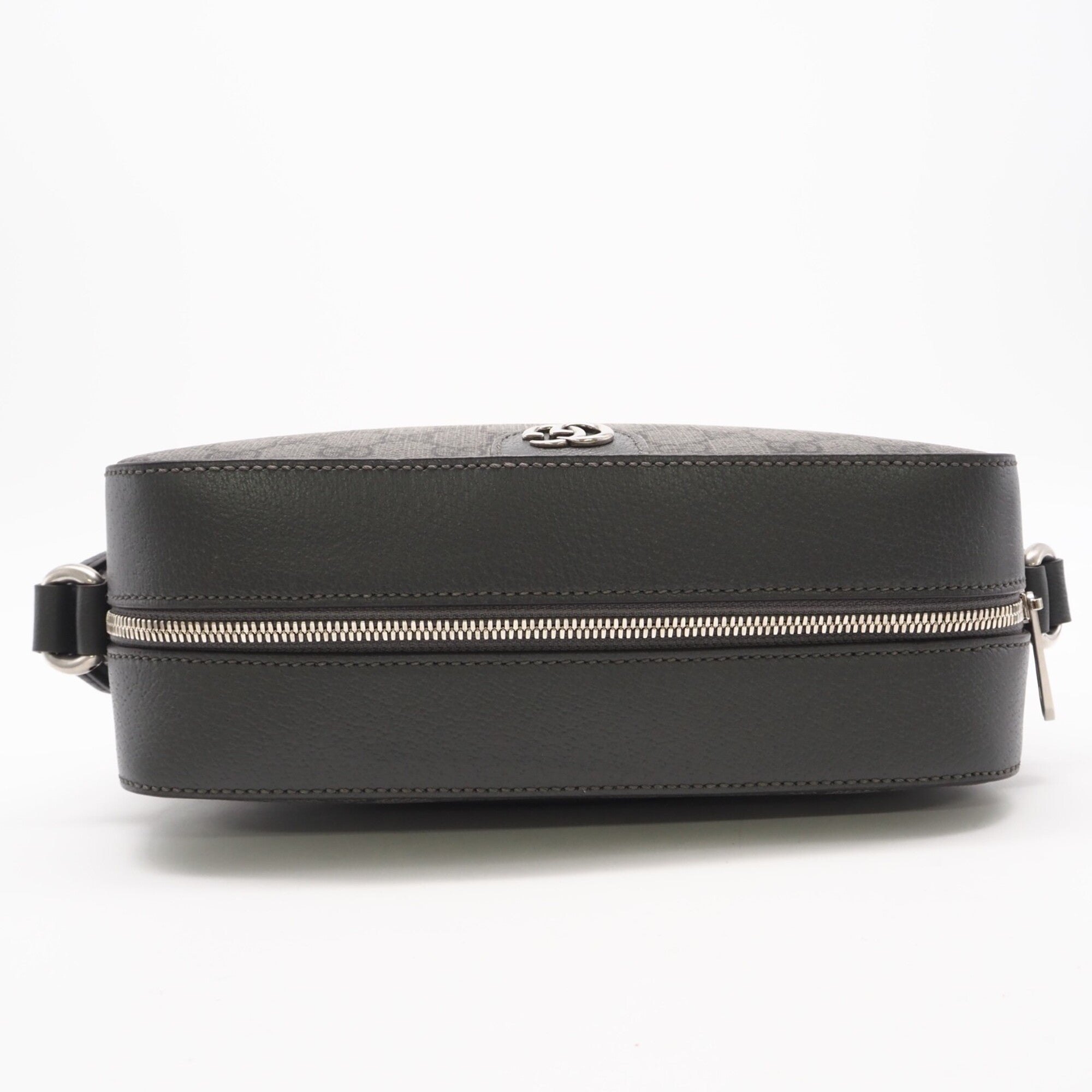 Gucci Gray Canvas Shoulder Bag (Pre-Owned)