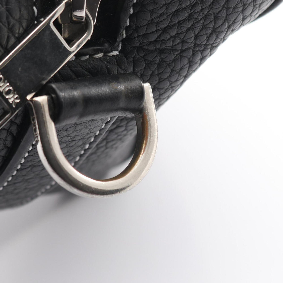 Christian Dior Black Leather Handbag Shoulder Bag (Pre-Owned)