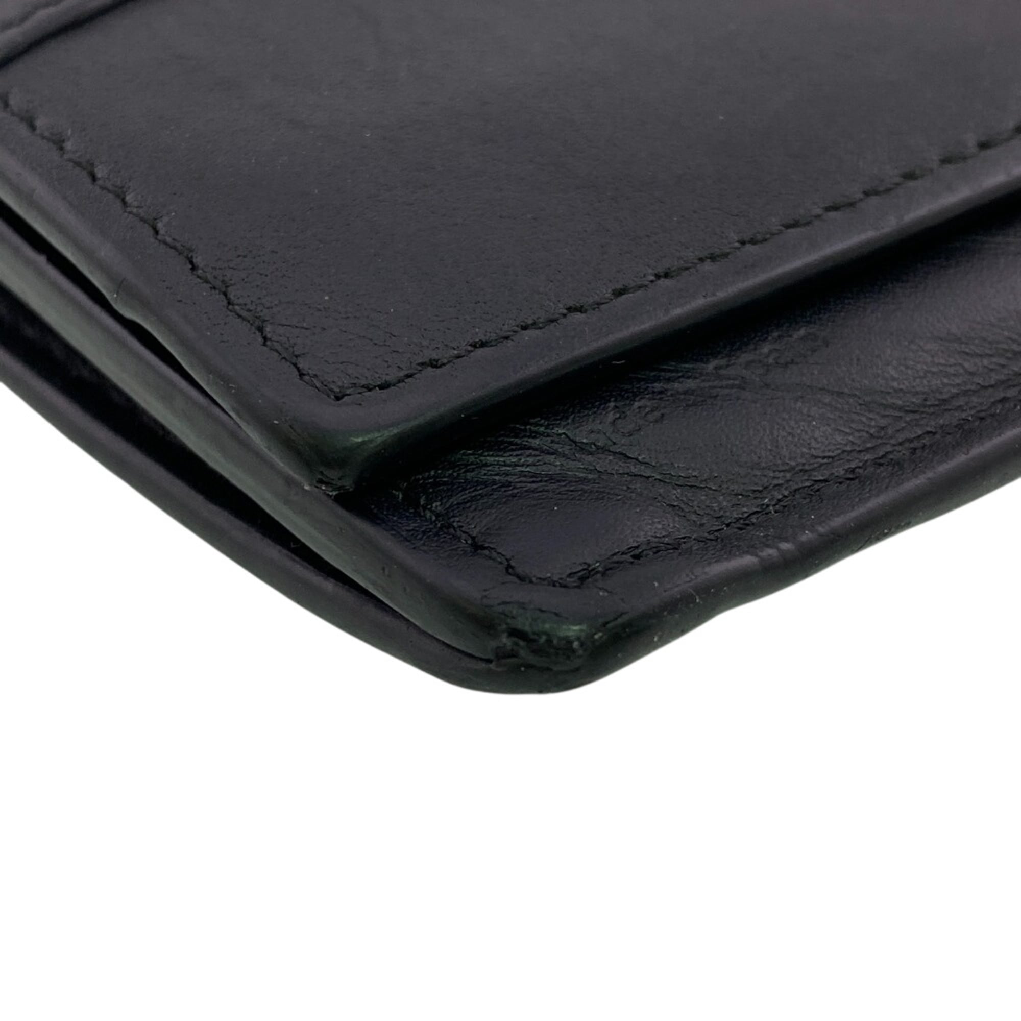 Loewe Black Leather Long Wallet (Bi-Fold) (Pre-Owned)