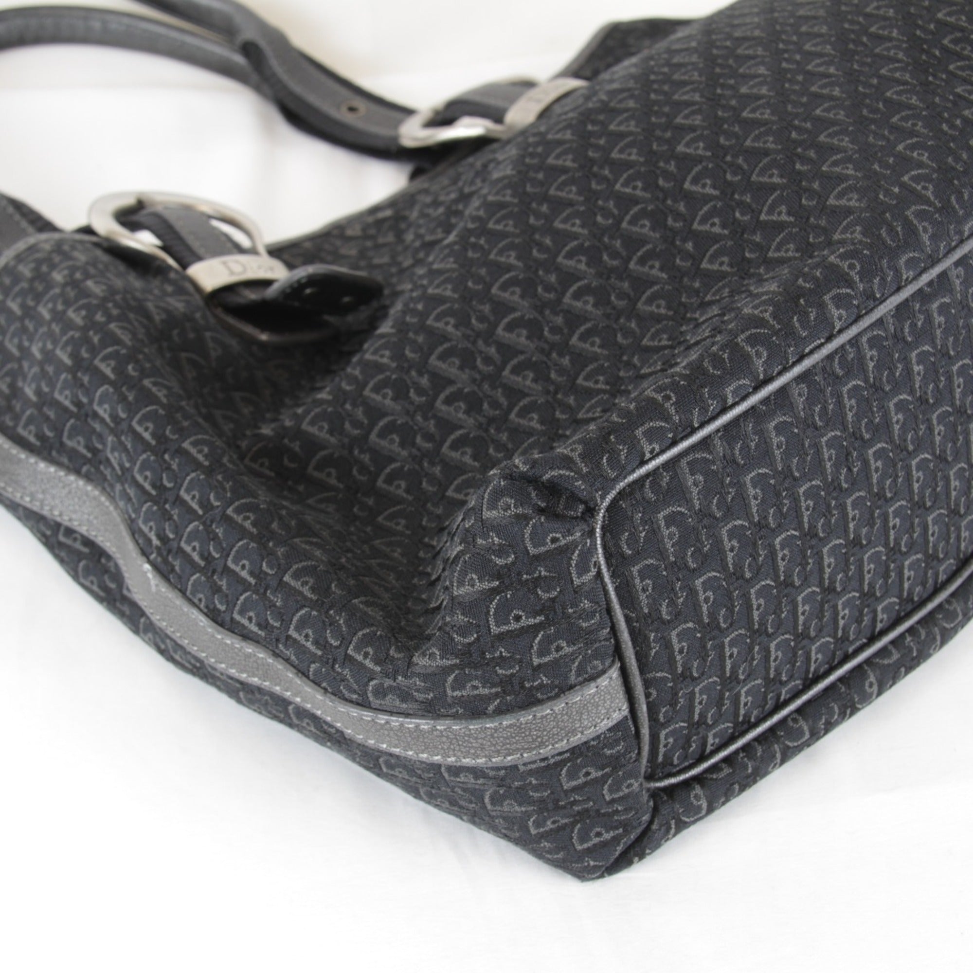 Christian Dior Trotter Black Canvas Tote Bag (Pre-Owned)