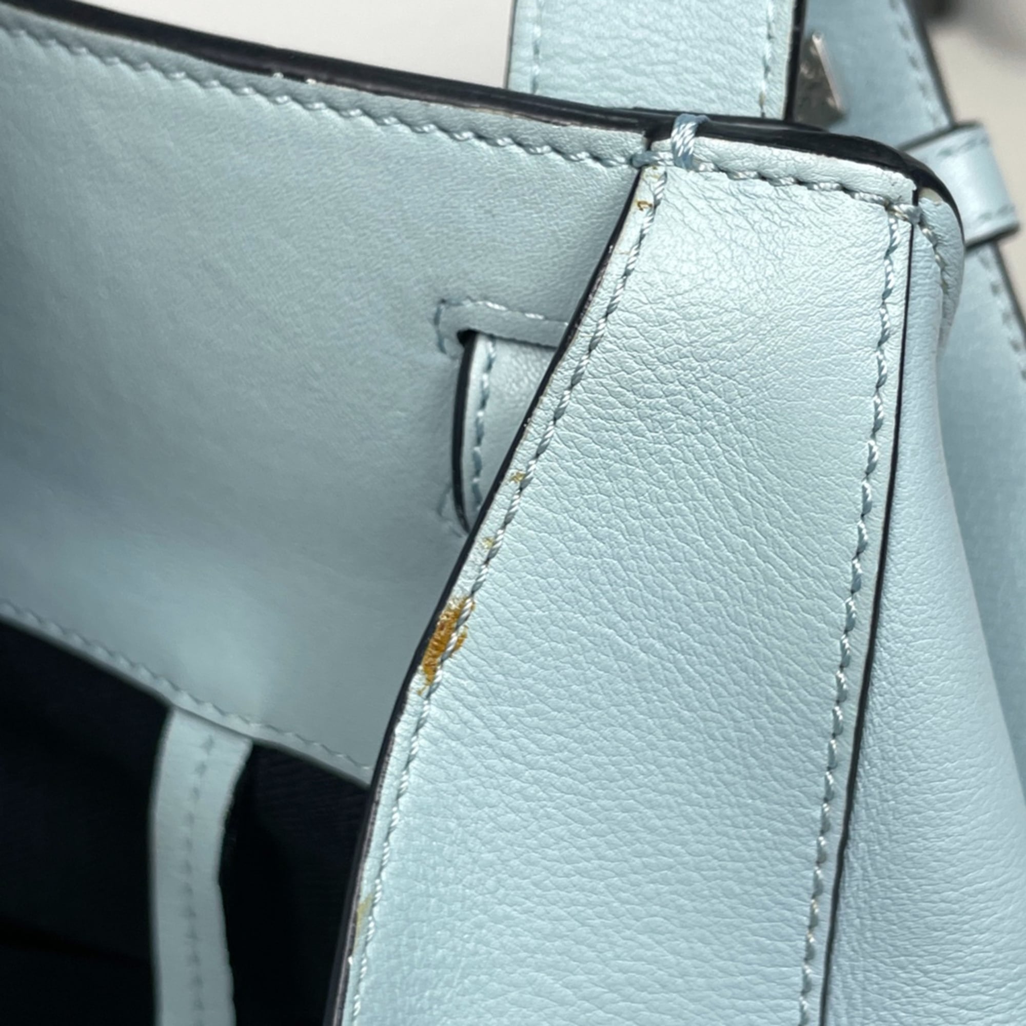 Loewe Light Blue Leather Handbag Pouch Shoulder Bag (Pre-Owned)