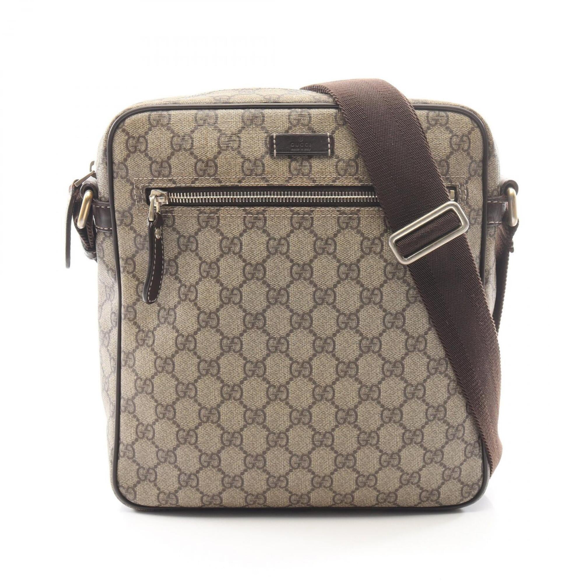 Gucci Beige Brown Pvc Leather Handbag Shoulder Bag (Pre-Owned)