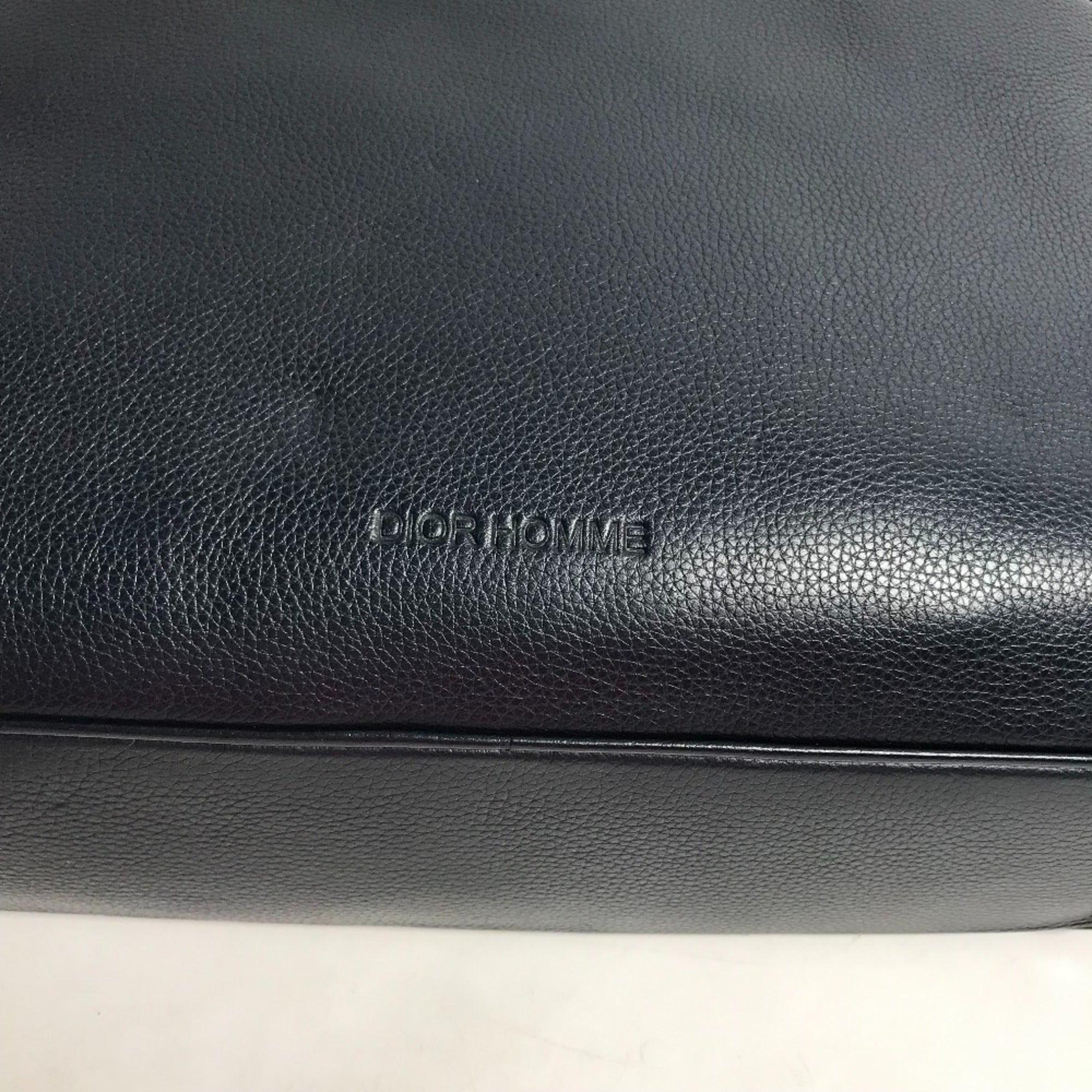 Dior Homme Navy Leather Briefcase (Pre-Owned)