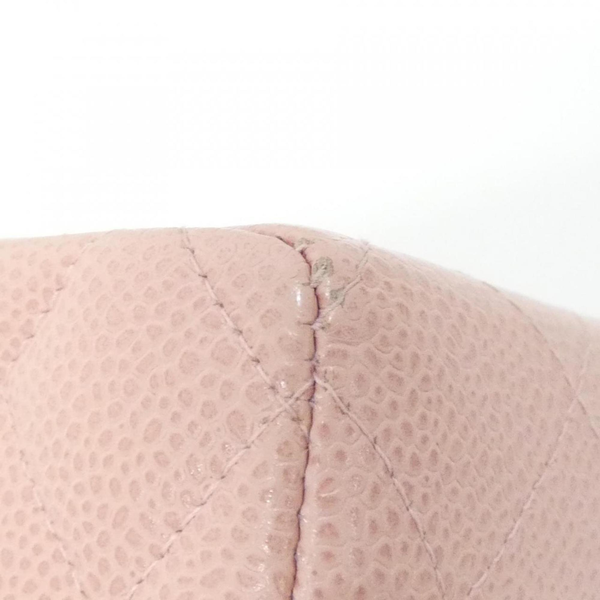 Chanel Pink Grained Calfskin Shoulder Bag (Pre-Owned)