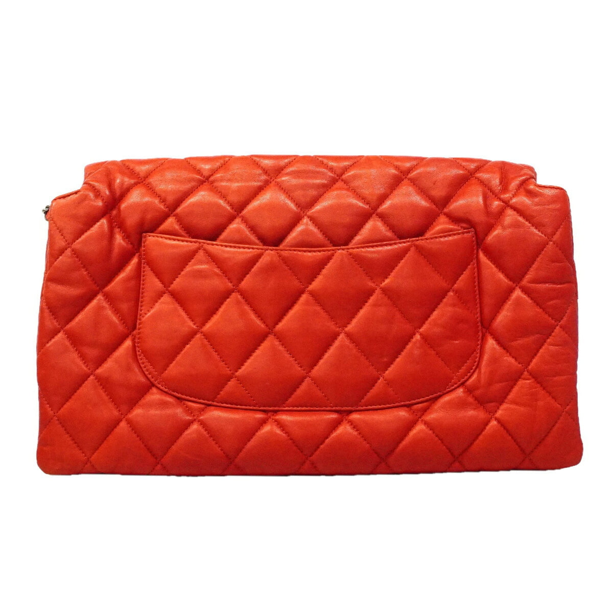 Chanel Red Color Leather Shoulder Bag (Pre-Owned)