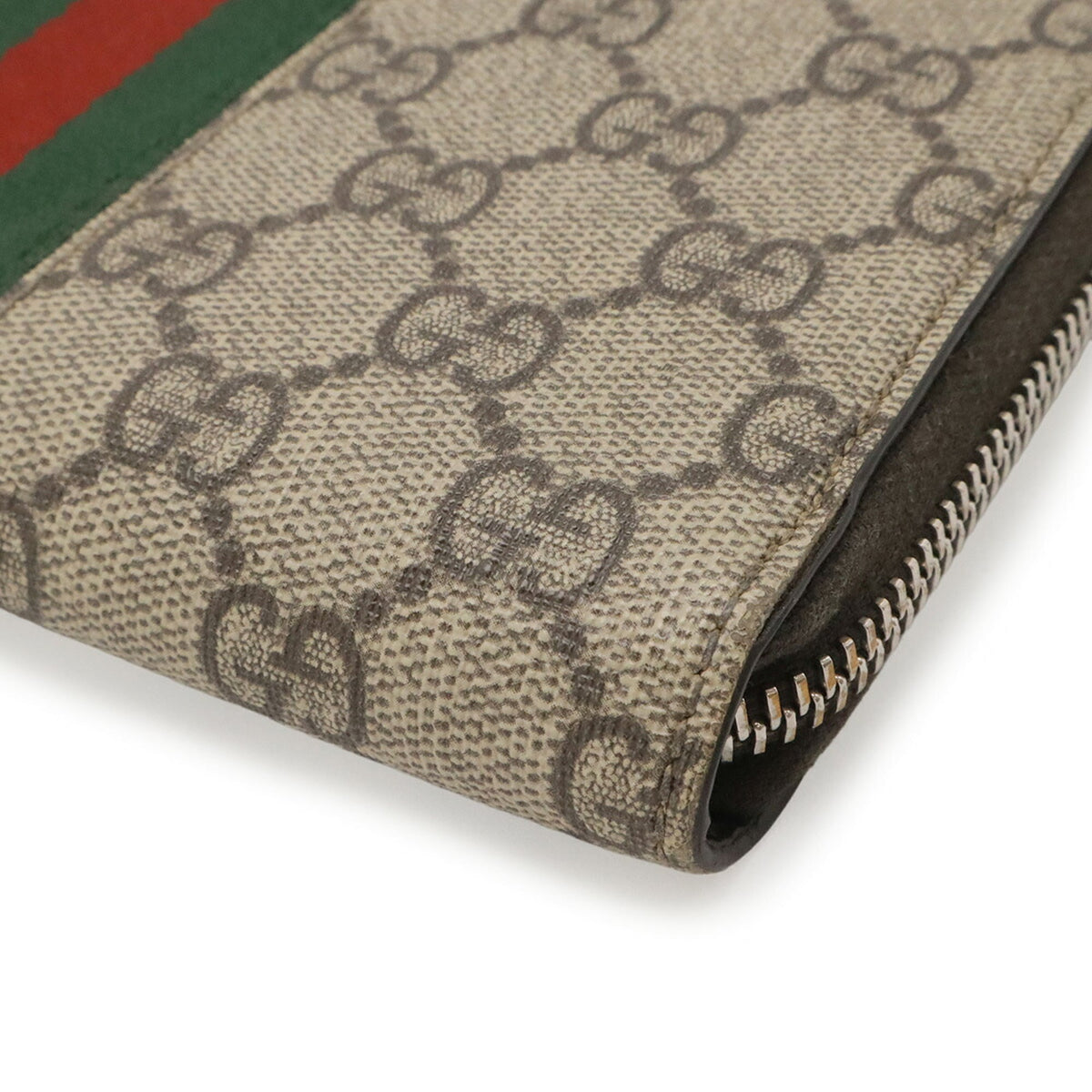 Gucci Beige Beige Brown Gg Supreme Coin Purse/Coin Case (Pre-Owned)