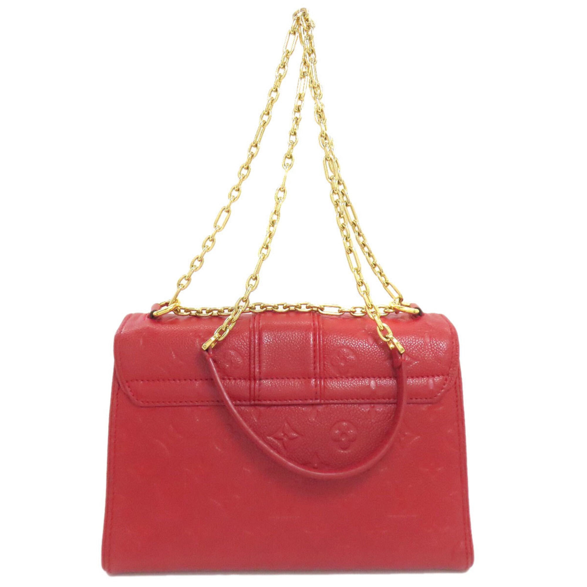 Louis Vuitton Red Color Monogram Empreinte Shoulder Bag (Pre-Owned)