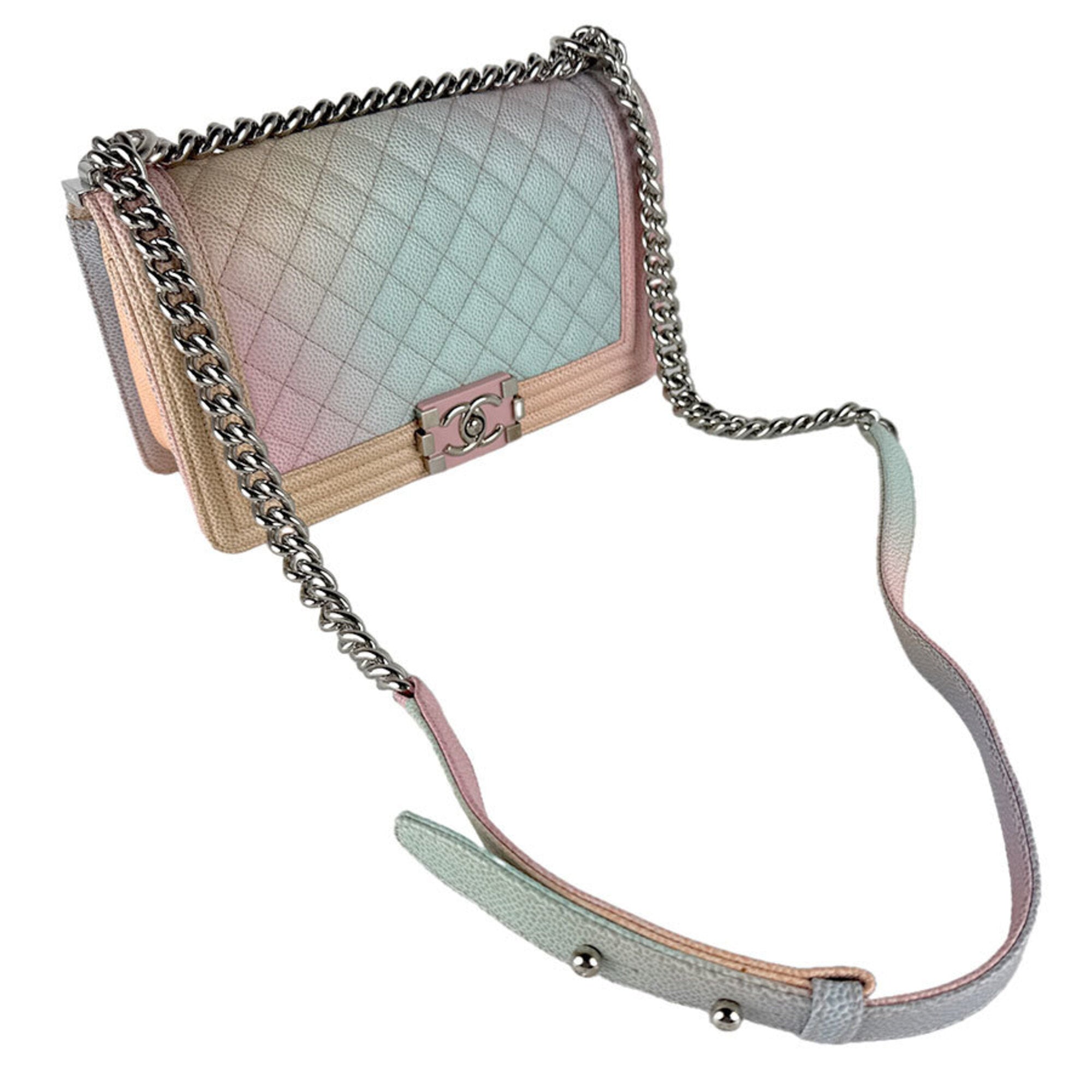 Chanel Multi-Color Grained Calfskin Shoulder Bag (Pre-Owned)