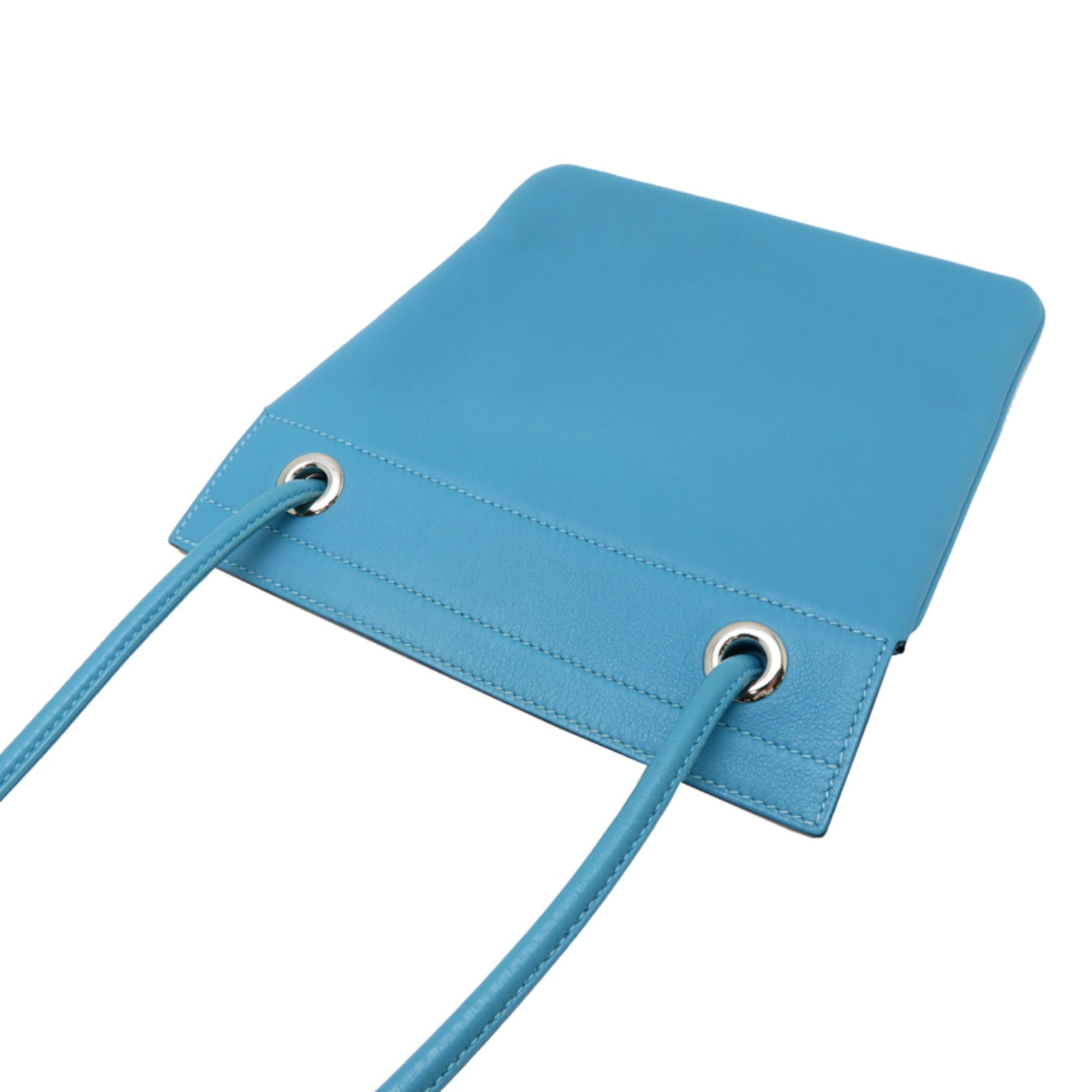 Hermes Blue Swift Leather Shoulder Bag (Pre-Owned)