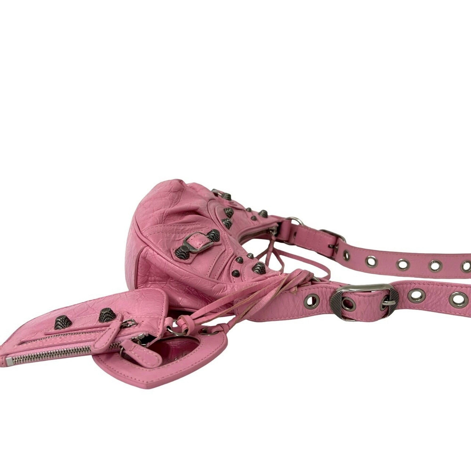 Balenciaga Pink Leather Pochette Shoulder Bag (Pre-Owned)