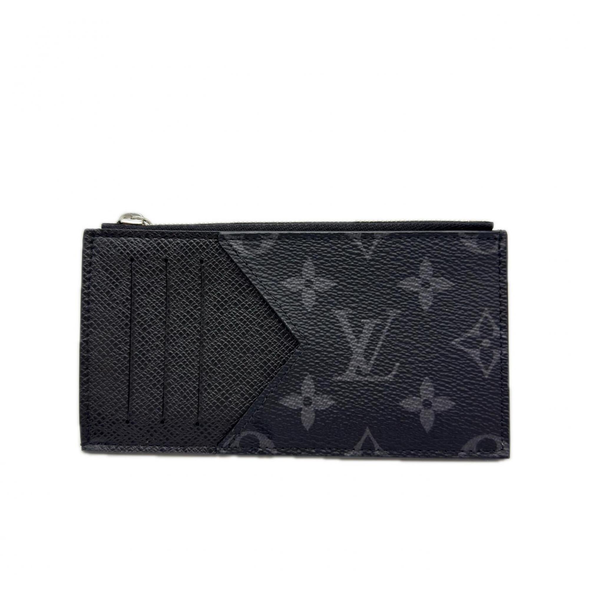 Louis Vuitton Black Gray Monogram Eclipse Monogram Eclipse Coin Purse/Coin Case (Pre-Owned)