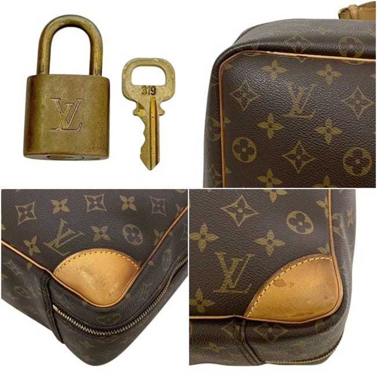 Louis Vuitton Brown Monogram Leather Boston Bag (Pre-Owned)
