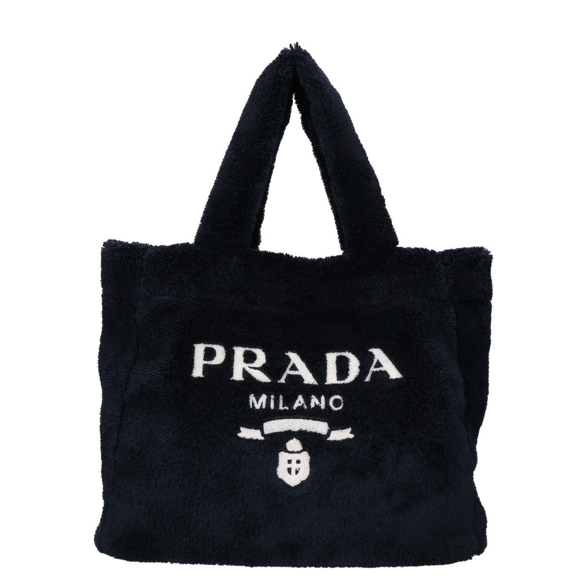 Prada Black White Fabric Tote Bag (Pre-Owned)