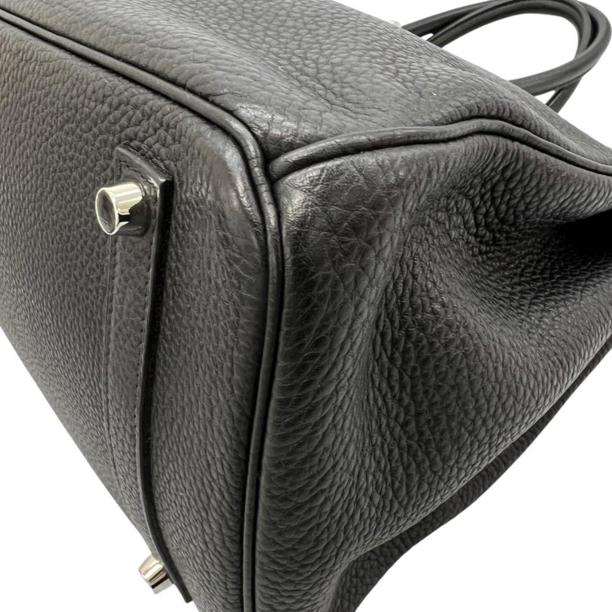 Hermes Black Taurillon Clemence Leather Handbag (Pre-Owned)