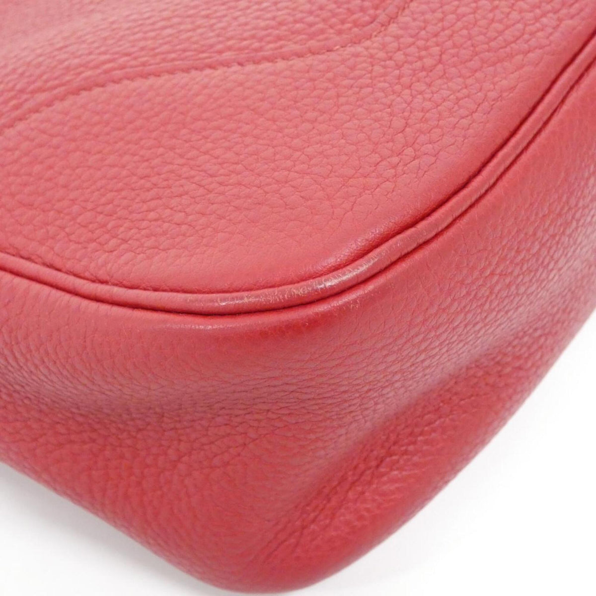 Hermes Rouge Garance Taurillon Clemence Leather Shoulder Bag (Pre-Owned)