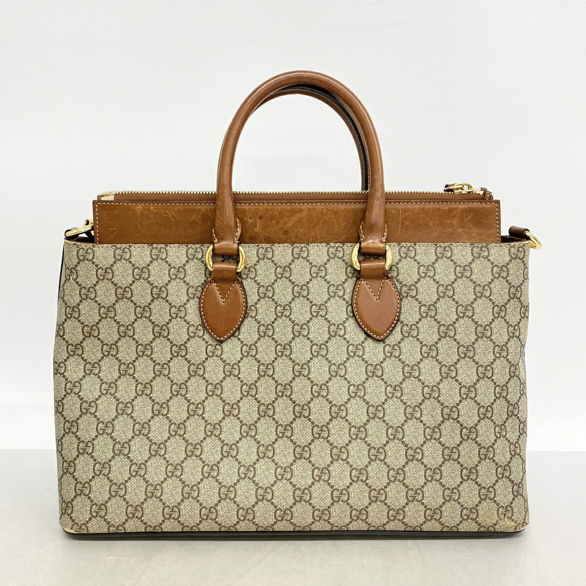 Gucci Brown Pvc Handbag (Pre-Owned)