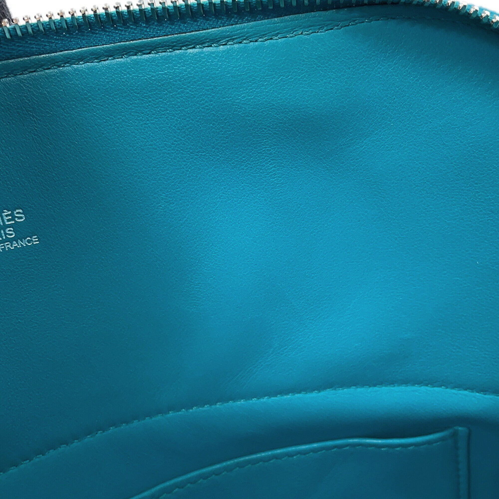 Hermes Bolide Turquoise Blue Taurillon Clemence Leather Handbag Shoulder Bag (Pre-Owned)