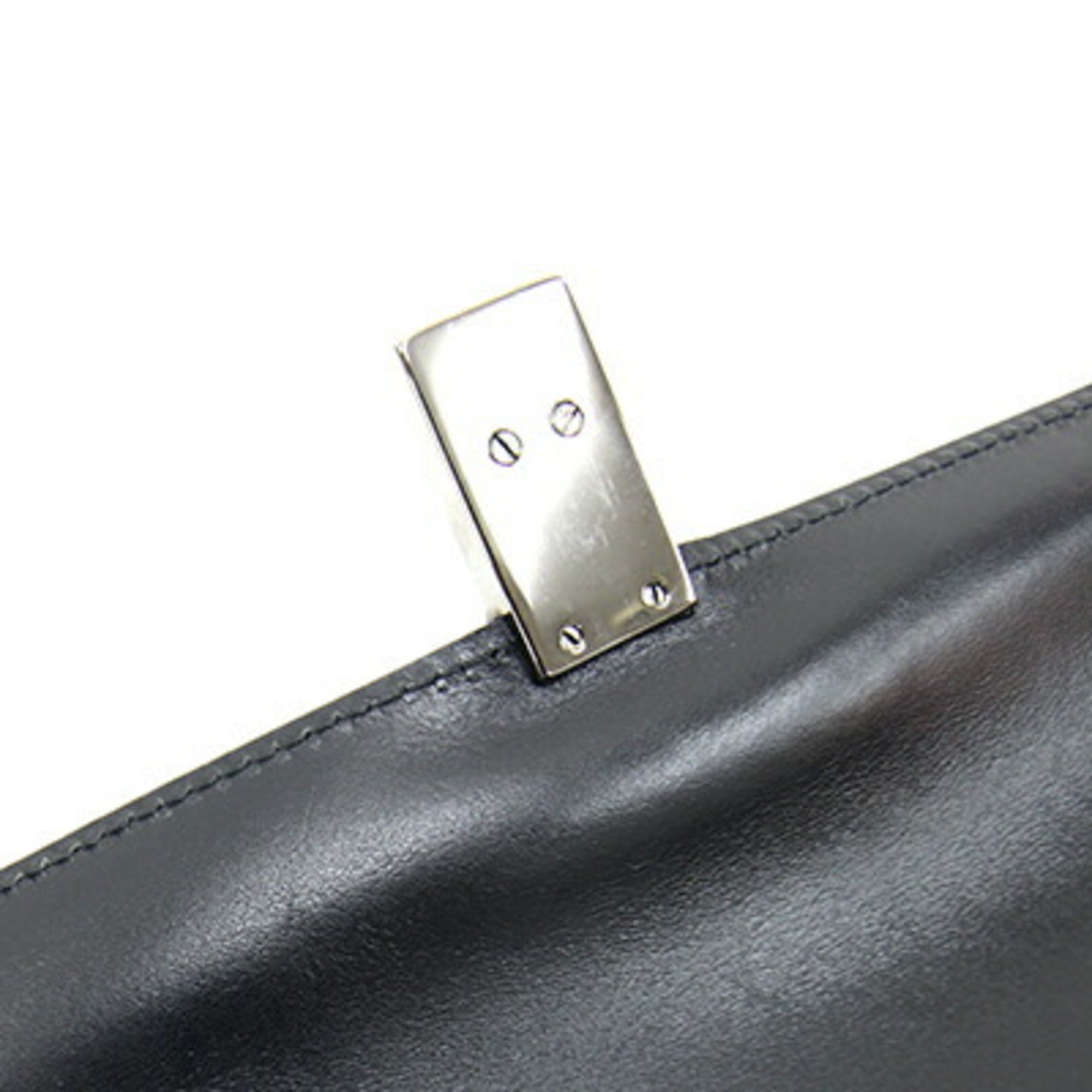 Gucci Black Nylon Canvas Leather Clutch Bag (Pre-Owned)