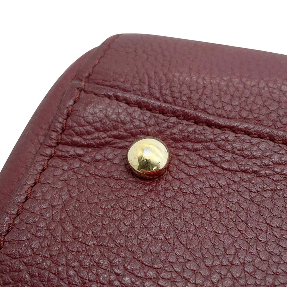 Chanel Bordeaux Champagne Gold Grained Calfskin Handbag Shoulder Bag Tote Bag (Pre-Owned)