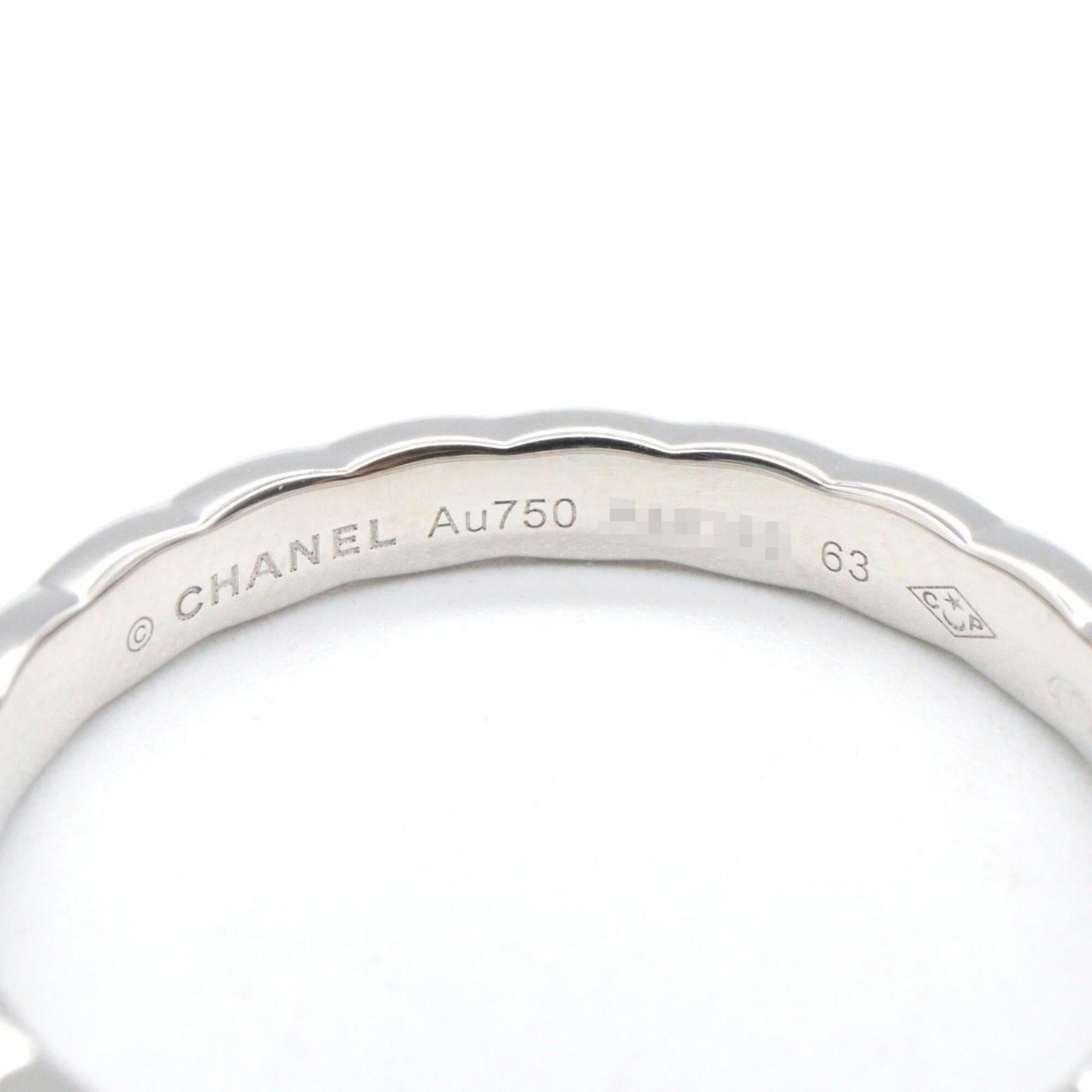 Chanel Silver Clear White Gold (18K) Band Ring (Pre-Owned)