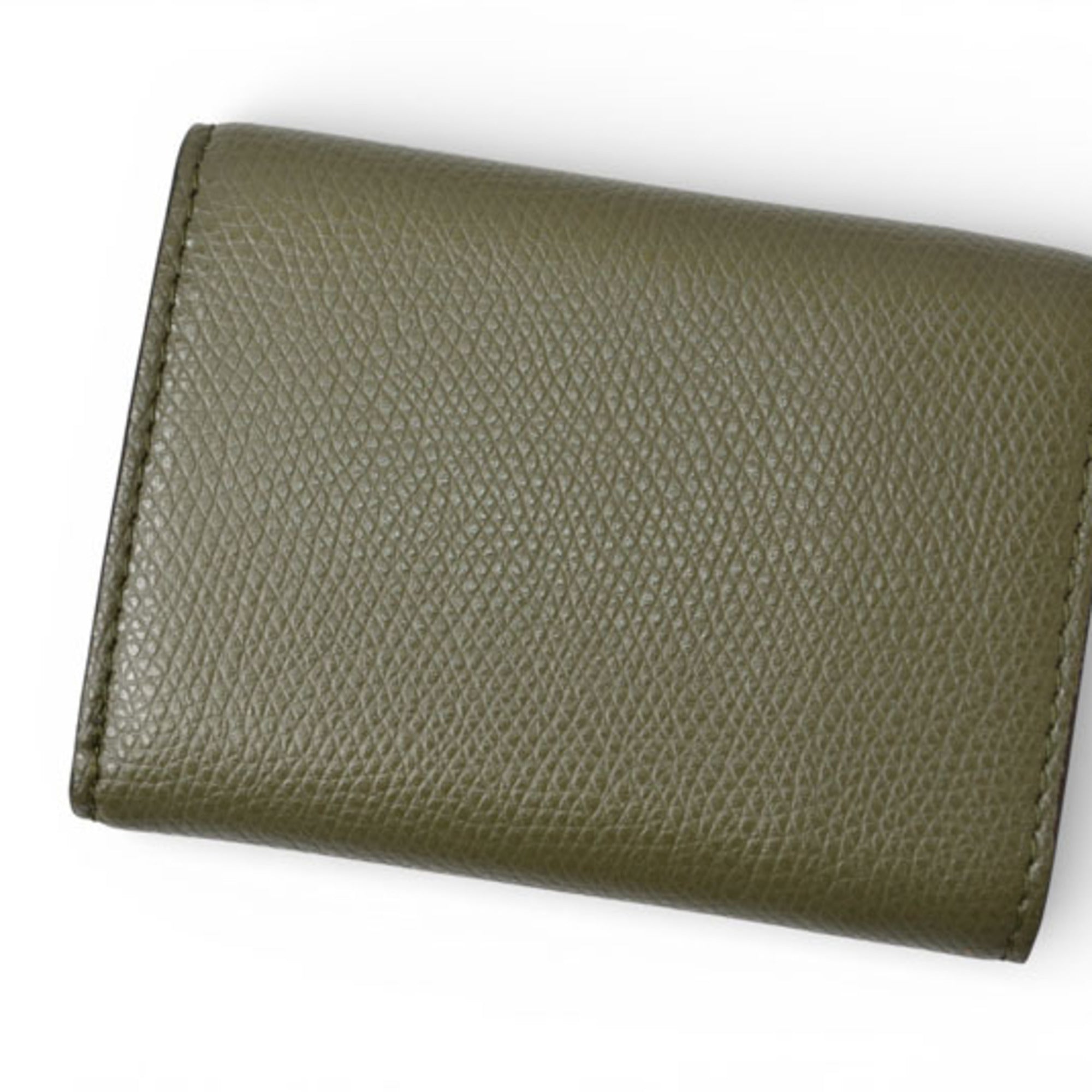 Fendi Khaki Leather Wallet (Tri-Fold) (Pre-Owned)