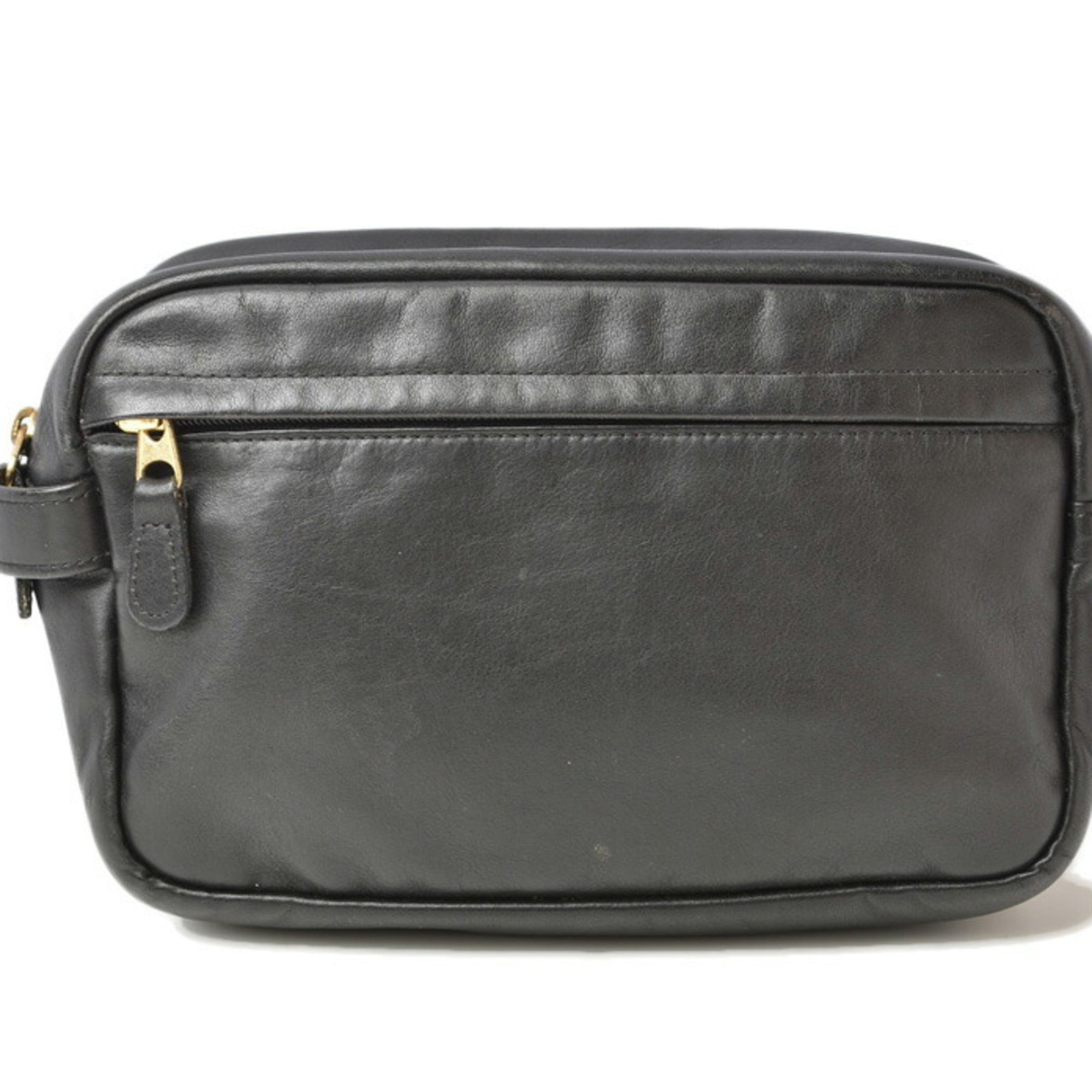 Coach Black Leather Clutch Bag Pouch (Pre-Owned)