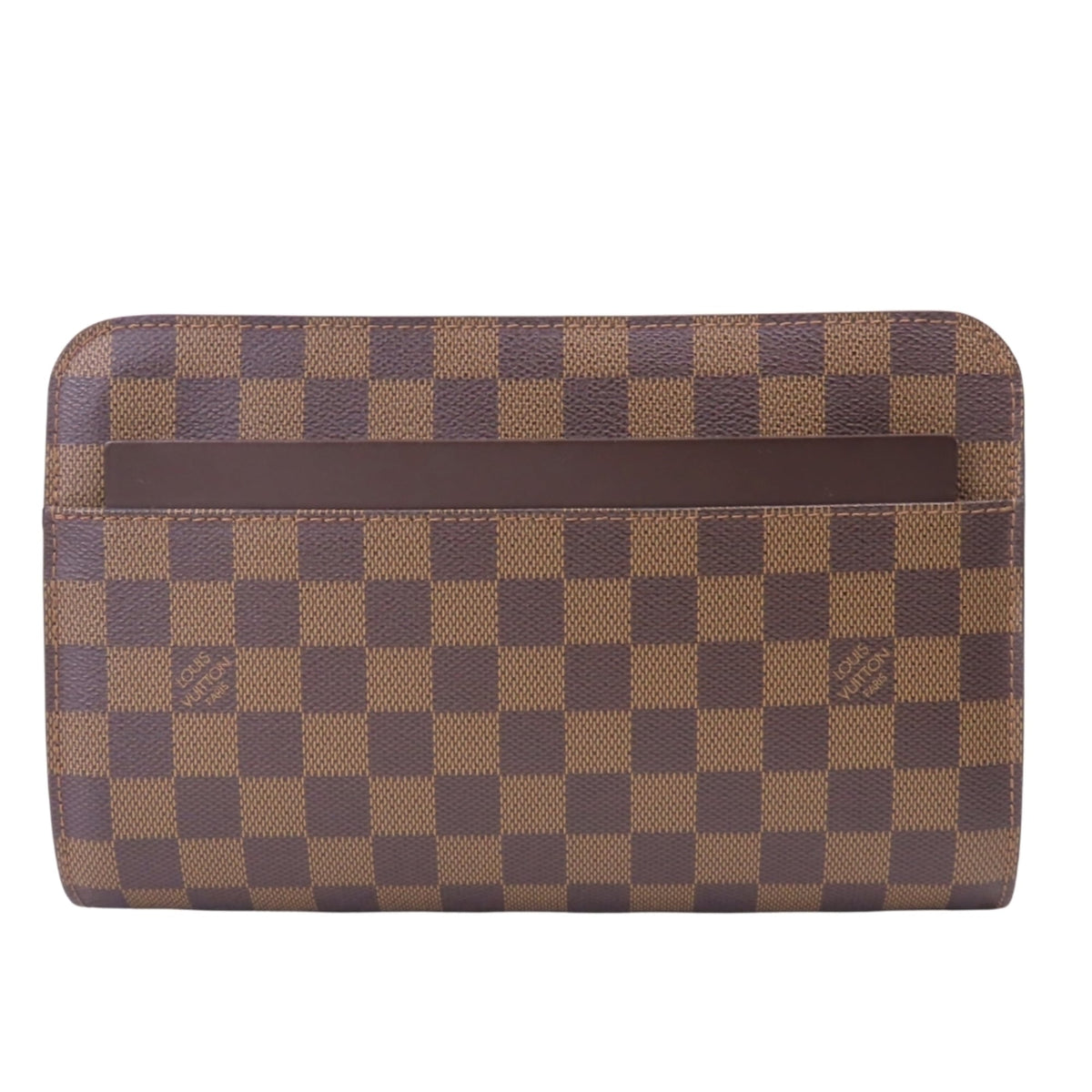 Louis Vuitton Damier Brown Damier Canvas Ebene Damier Canvas Clutch Bag (Pre-Owned)