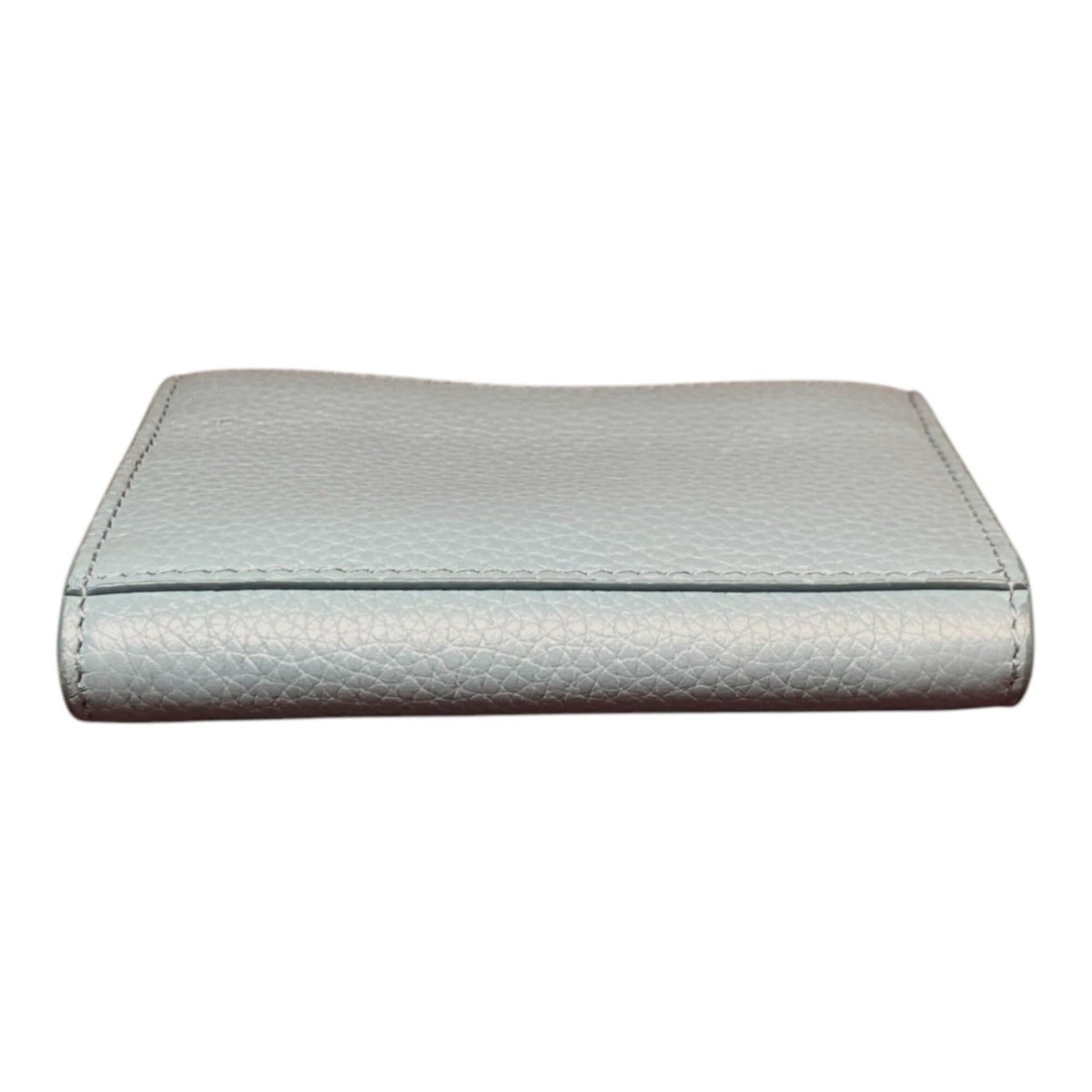 Miu Miu Light Blue Gray Leather Coin Purse/Coin Case (Pre-Owned)