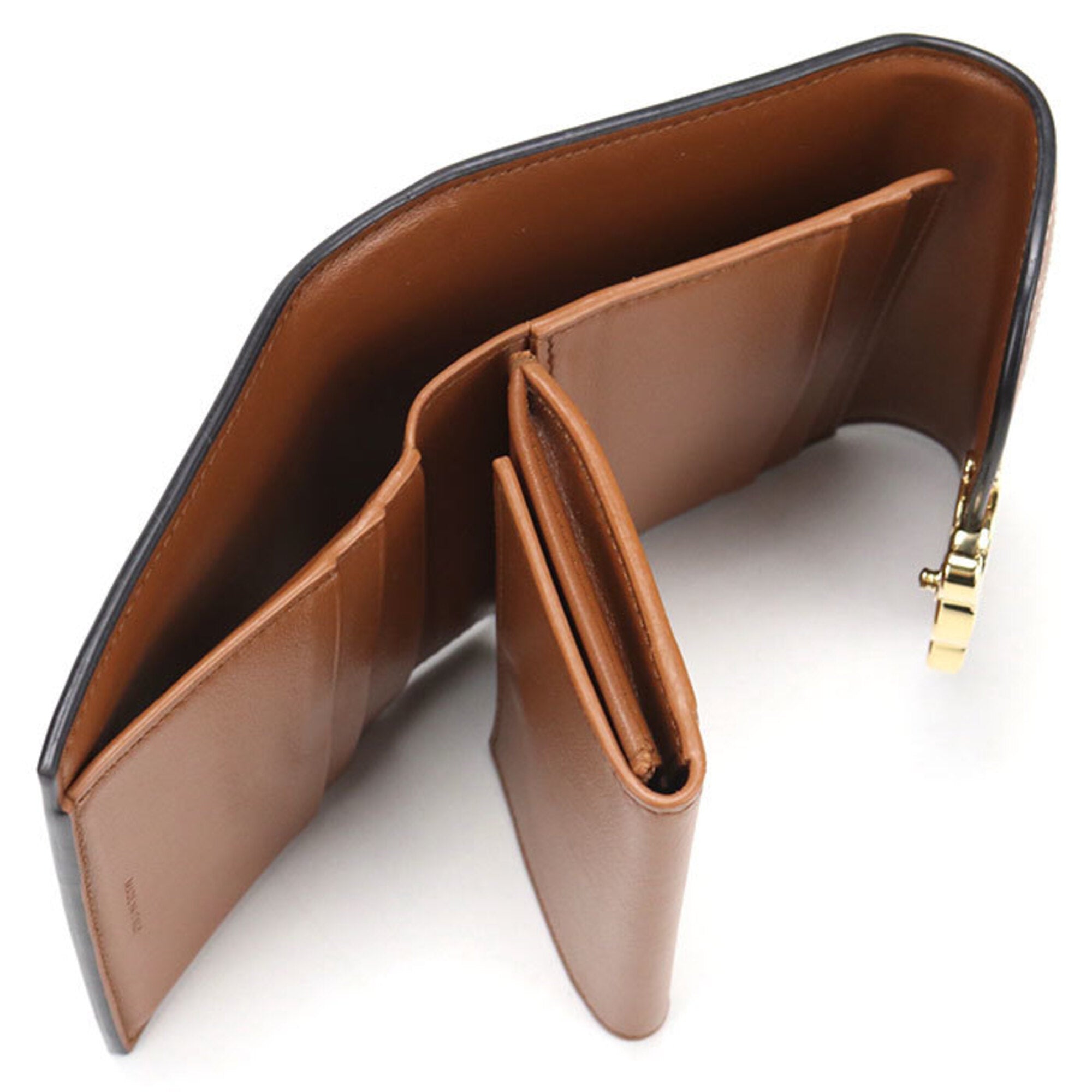 Celine Beige Leather Wallet (Tri-Fold) (Pre-Owned)