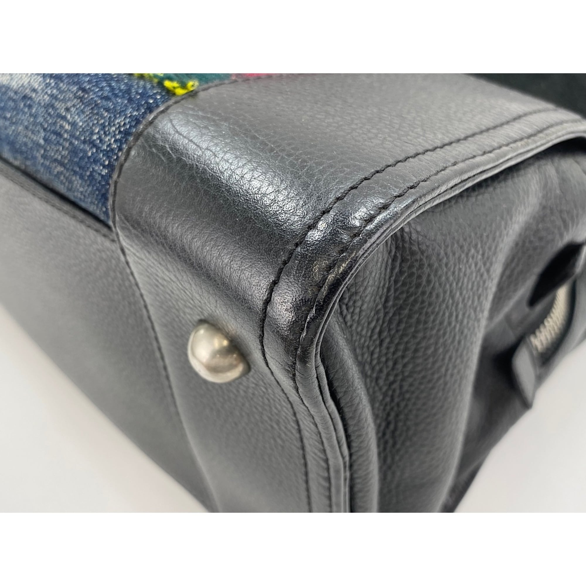 Loewe Navy Boston Bag Handbag (Pre-Owned)
