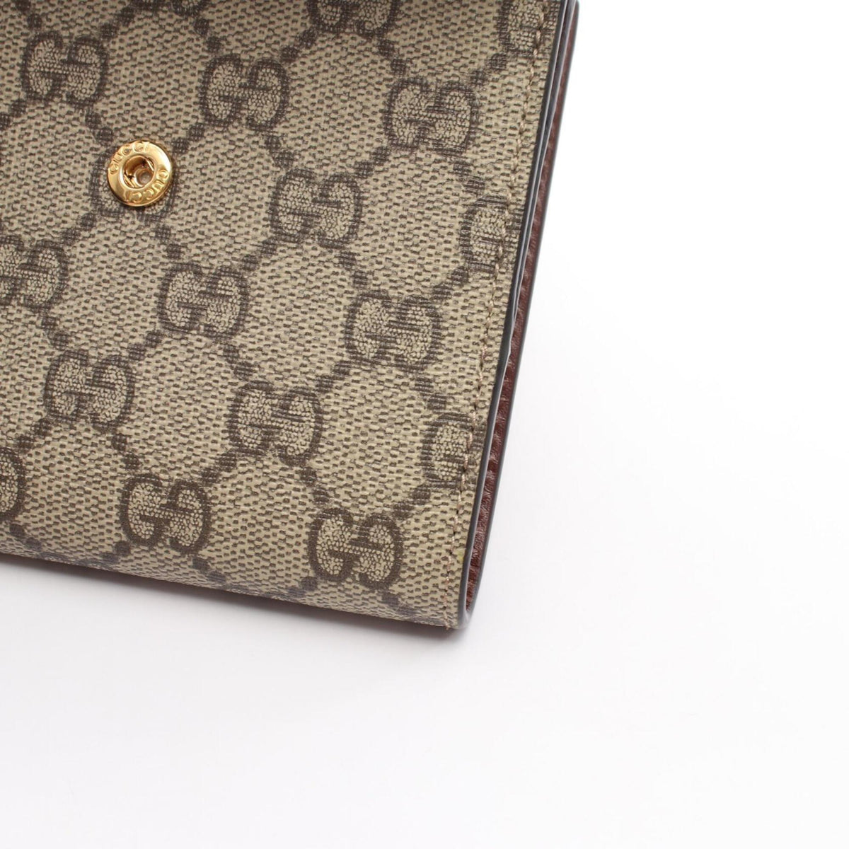 Gucci Beige Brown Leather Pvc Wallet (Bi-Fold) (Pre-Owned)