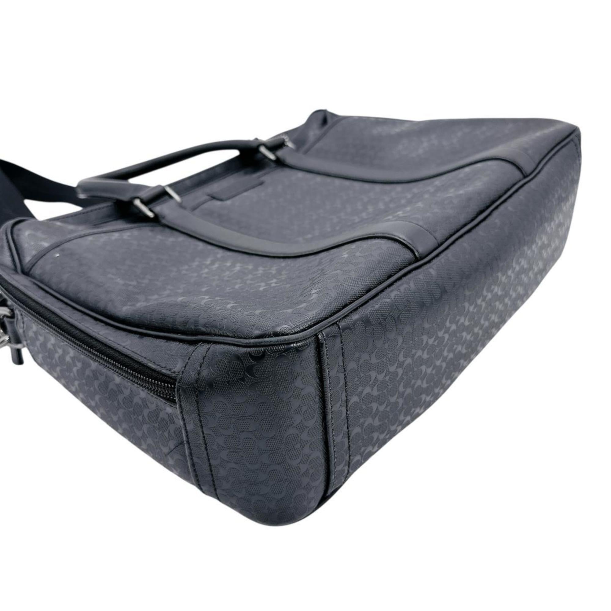 Coach Black Pvc Briefcase (Pre-Owned)