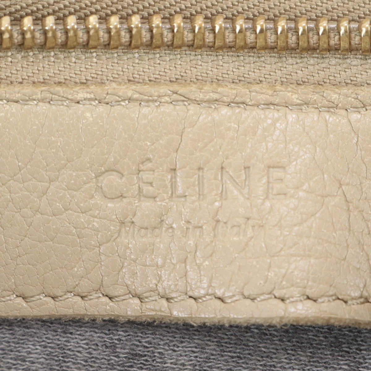 Celine Beige Leather Crossbody Bag Shoulder Bag (Pre-Owned)
