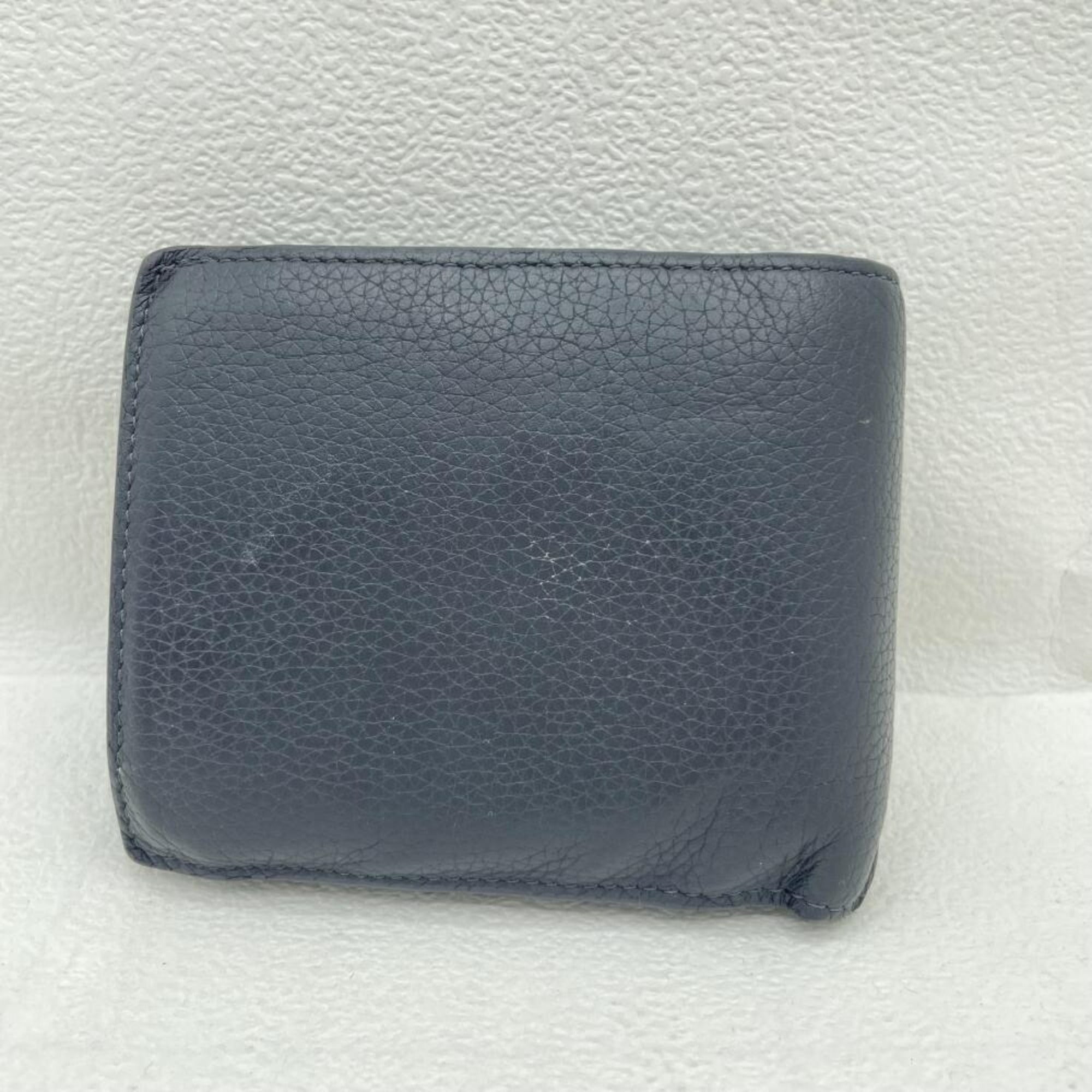 Louis Vuitton Blue Leather Bill Wallet (Bi-Fold) (Pre-Owned)