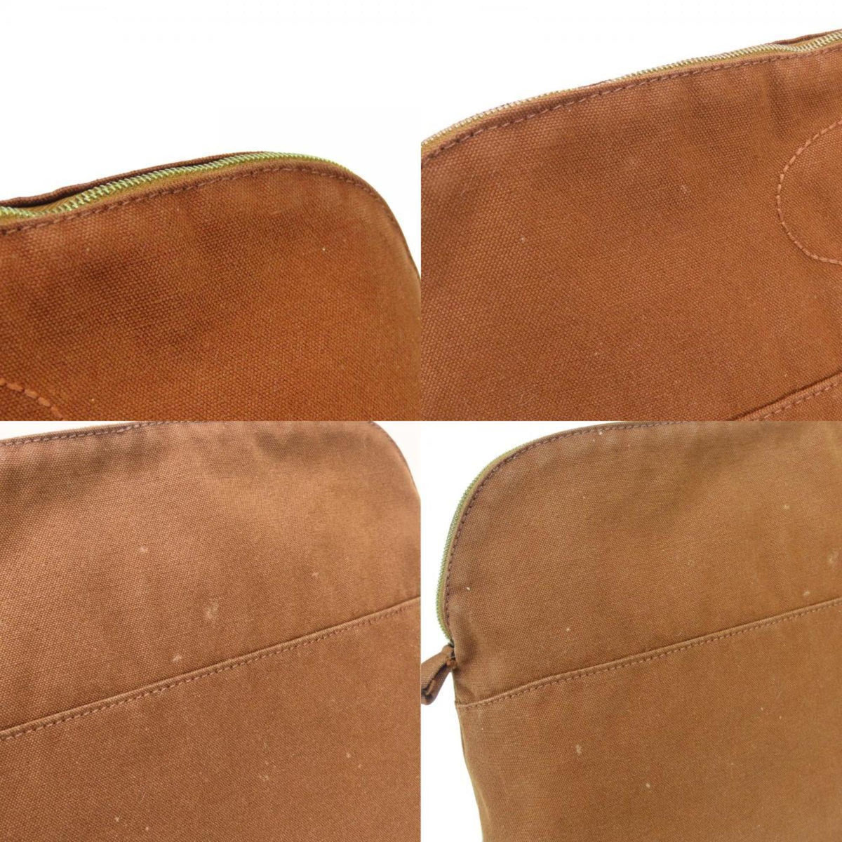 Hermes Kara Brown Cotton Pouch (Pre-Owned)