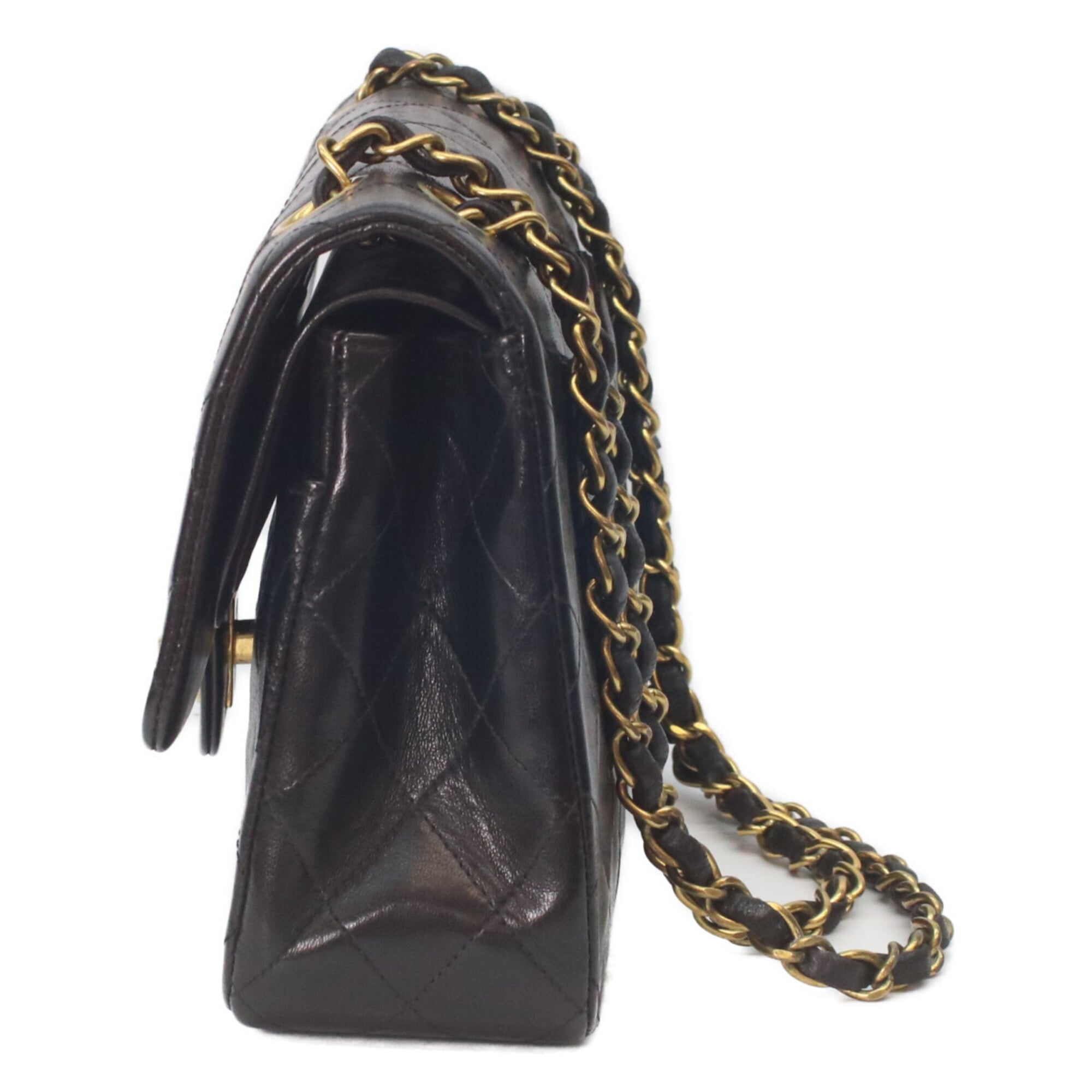 Chanel Black Leather Shoulder Bag (Pre-Owned)
