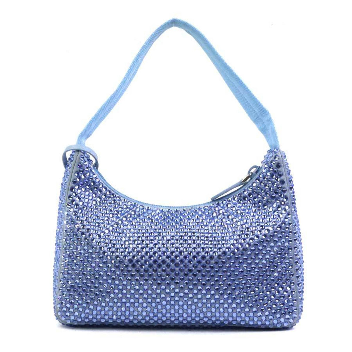 Prada Blue Silk Viscose Handbag (Pre-Owned)