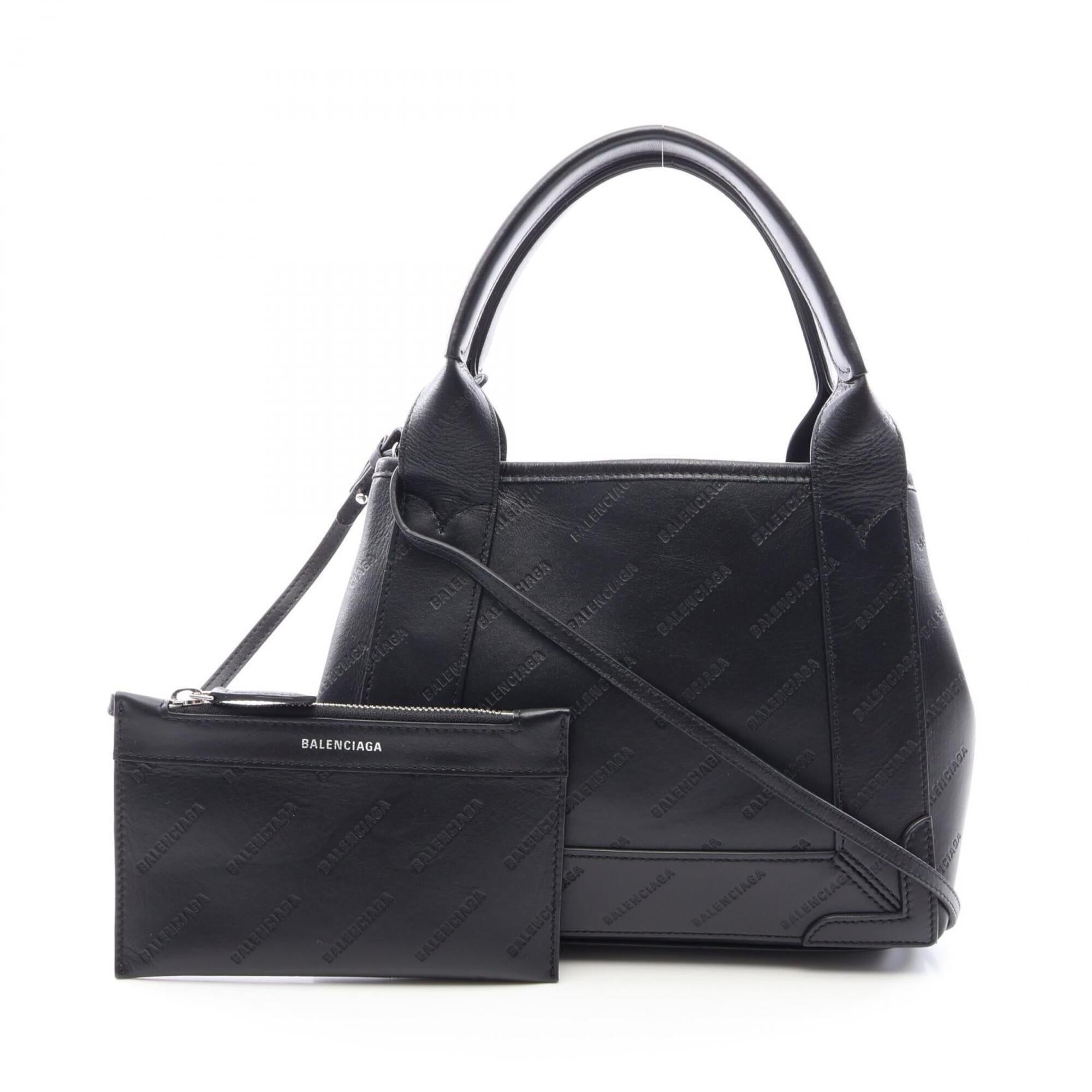 Balenciaga Black Leather Handbag Pouch (Pre-Owned)