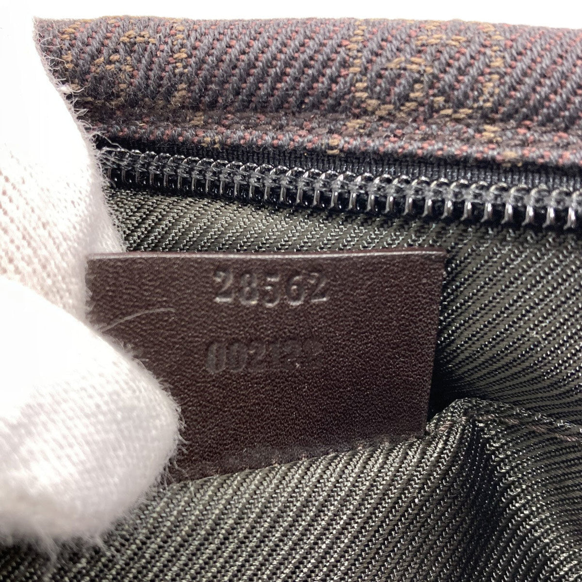 Gucci Dark Brown Canvas Shoulder Bag (Pre-Owned)