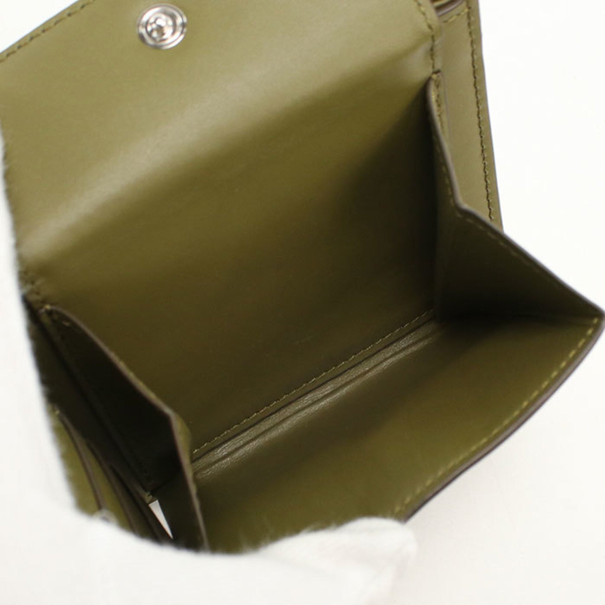 Loewe Khaki Leather Wallet (Bi-Fold) (Pre-Owned)