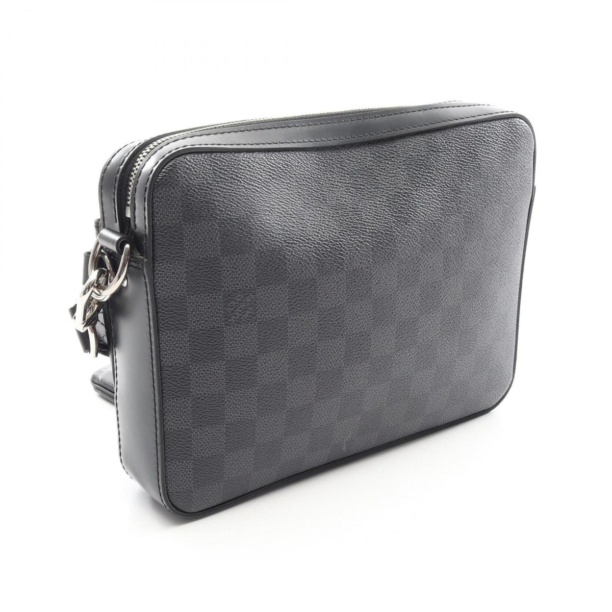 Louis Vuitton Black Coated Canvas Damier Graphite Leather Handbag Shoulder Bag (Pre-Owned)