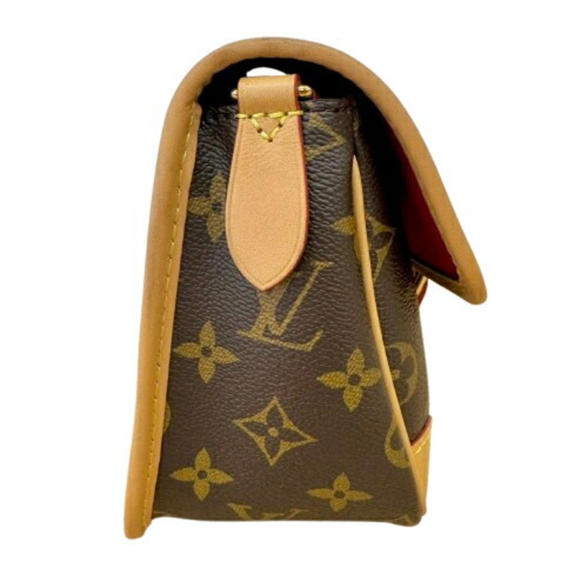 Louis Vuitton Monogram Brown Leather Shoulder Bag (Pre-Owned)