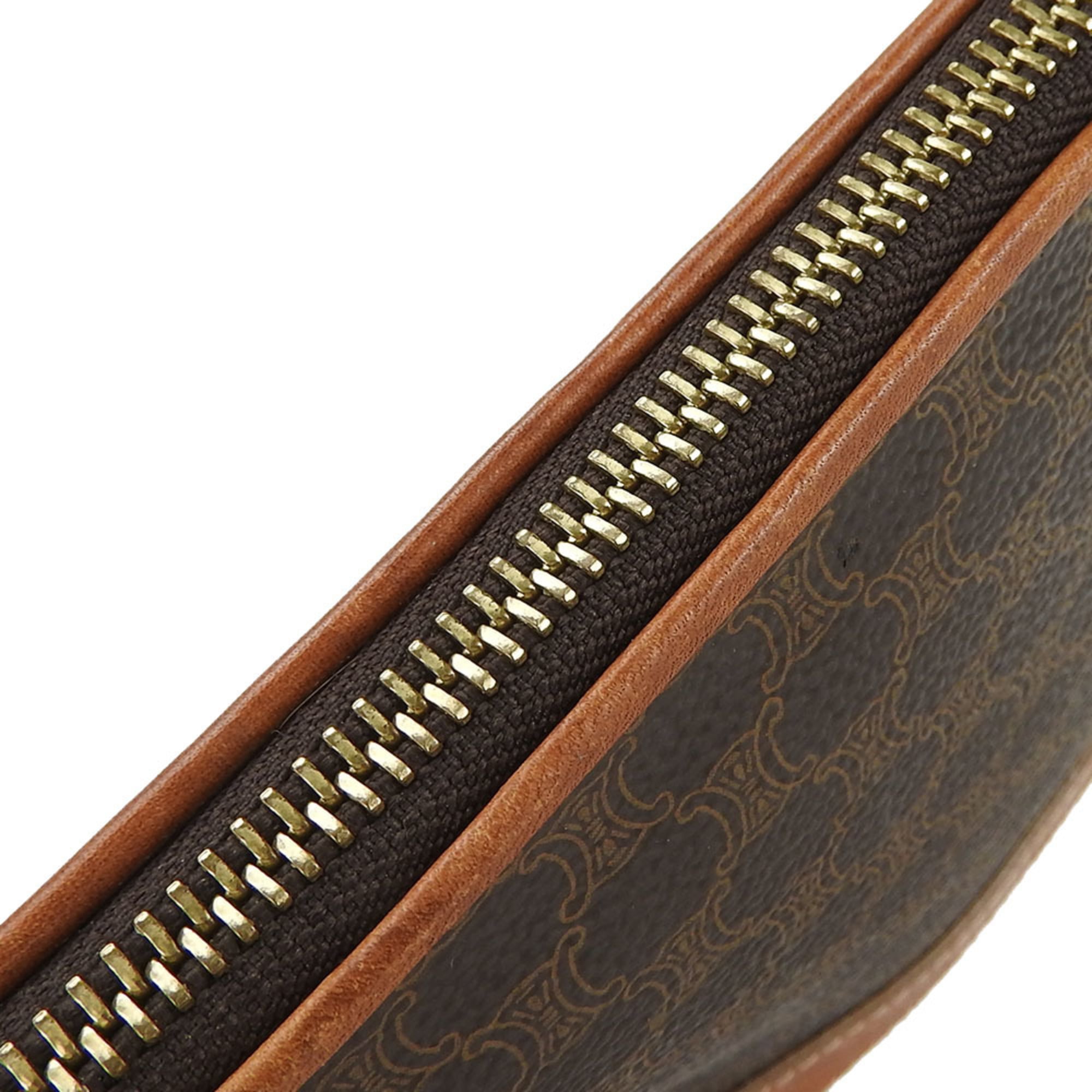 Celine Macadam Brown Pvc Leather Pouch (Pre-Owned)