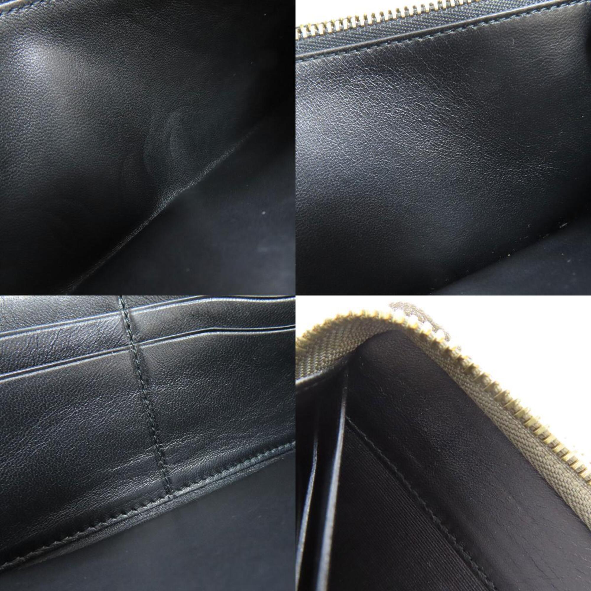 Loewe Gray Leather Long Wallet (Bi-Fold) (Pre-Owned)