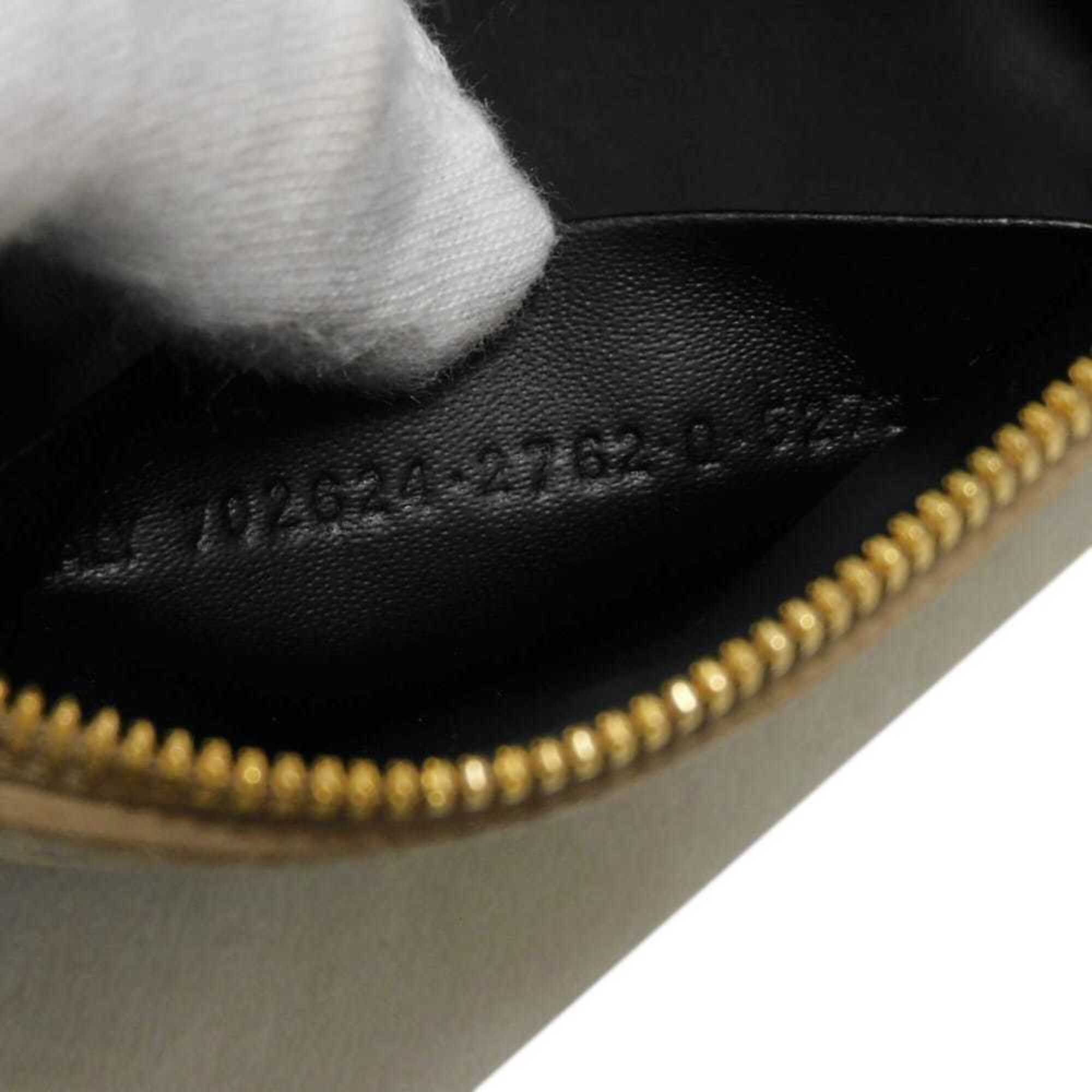 Balenciaga Beige Brown Coated Canvas Leather Clutch Bag Pouch (Pre-Owned)